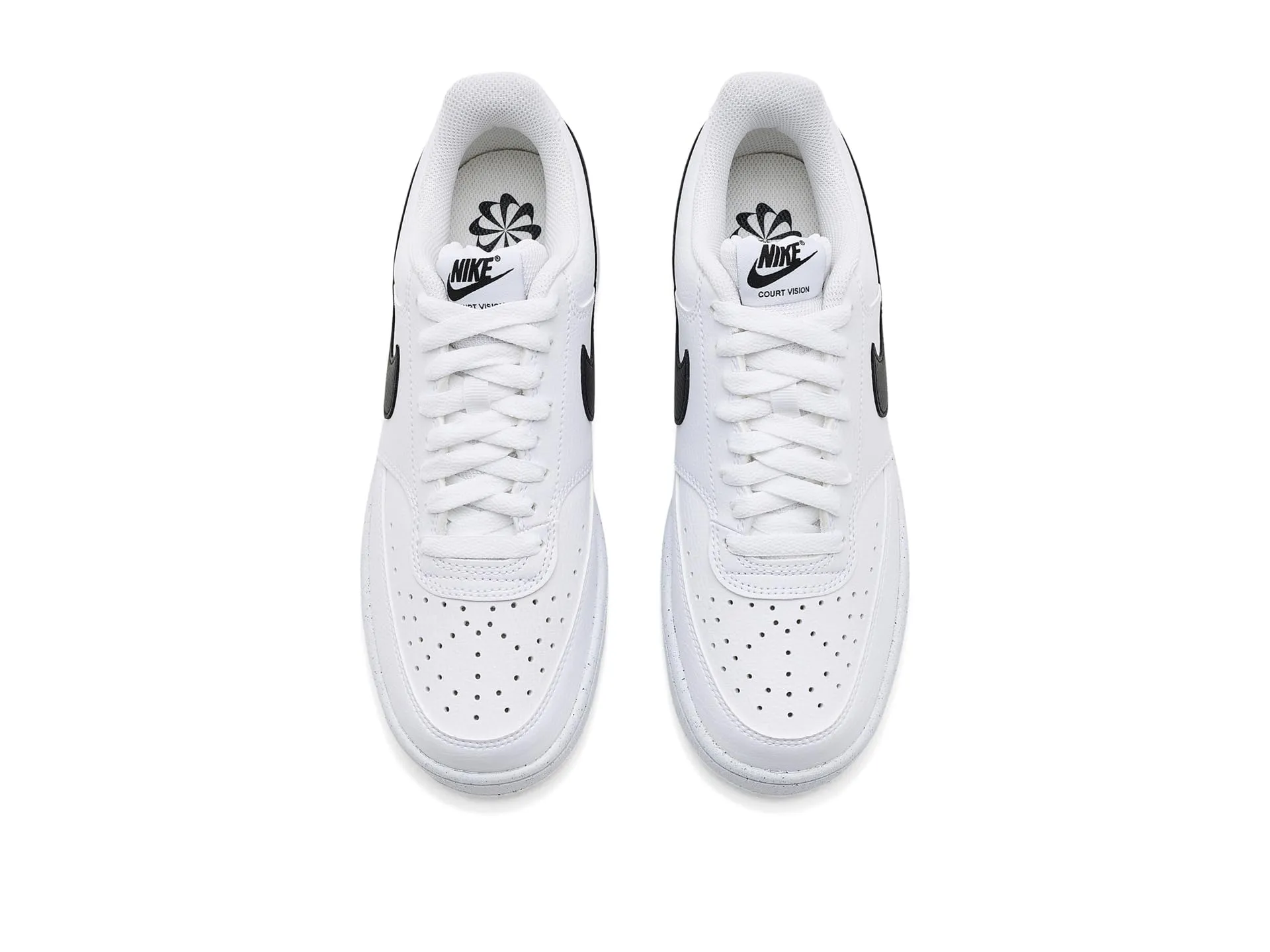 Nike Women's Court Vision Low Next Nature White/Black/White 5 Medium - immagine 2
