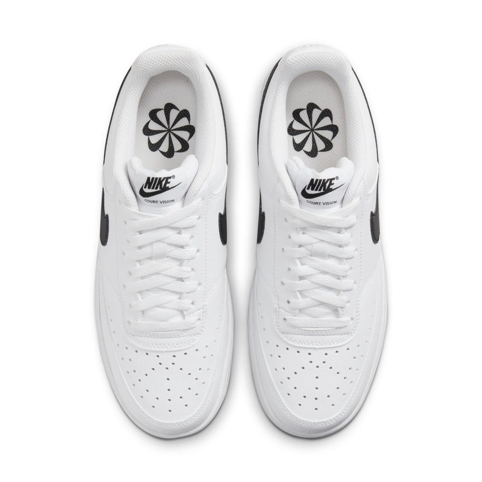 Nike Court Vision Low Better Sneaker - White Black - DH3158-101 - immagine 3