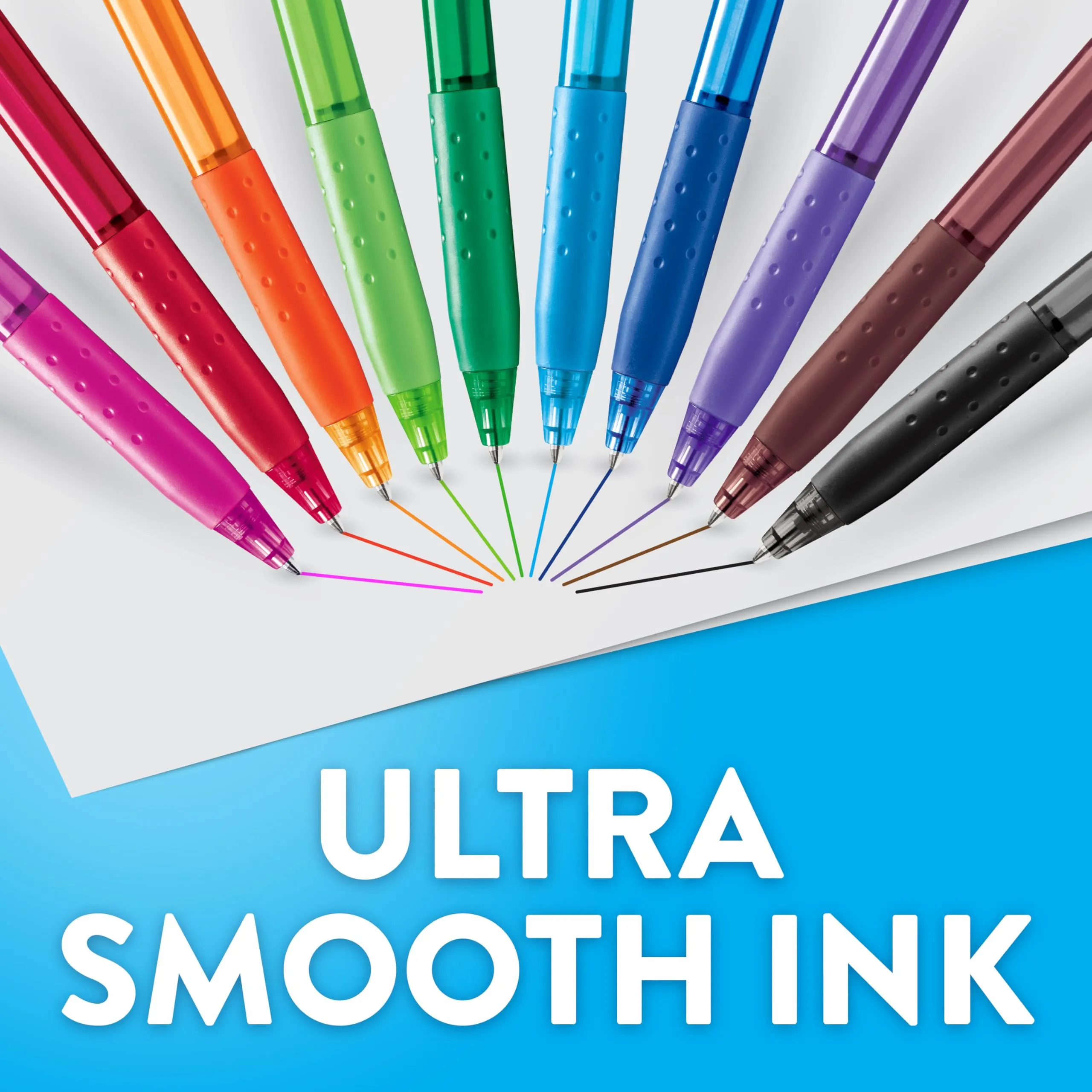 Paper Mate InkJoy 300RT Penna a Sfera a Scatto, Punta Media 1,0 mm, Nero, Confezione da 8 - immagine 2