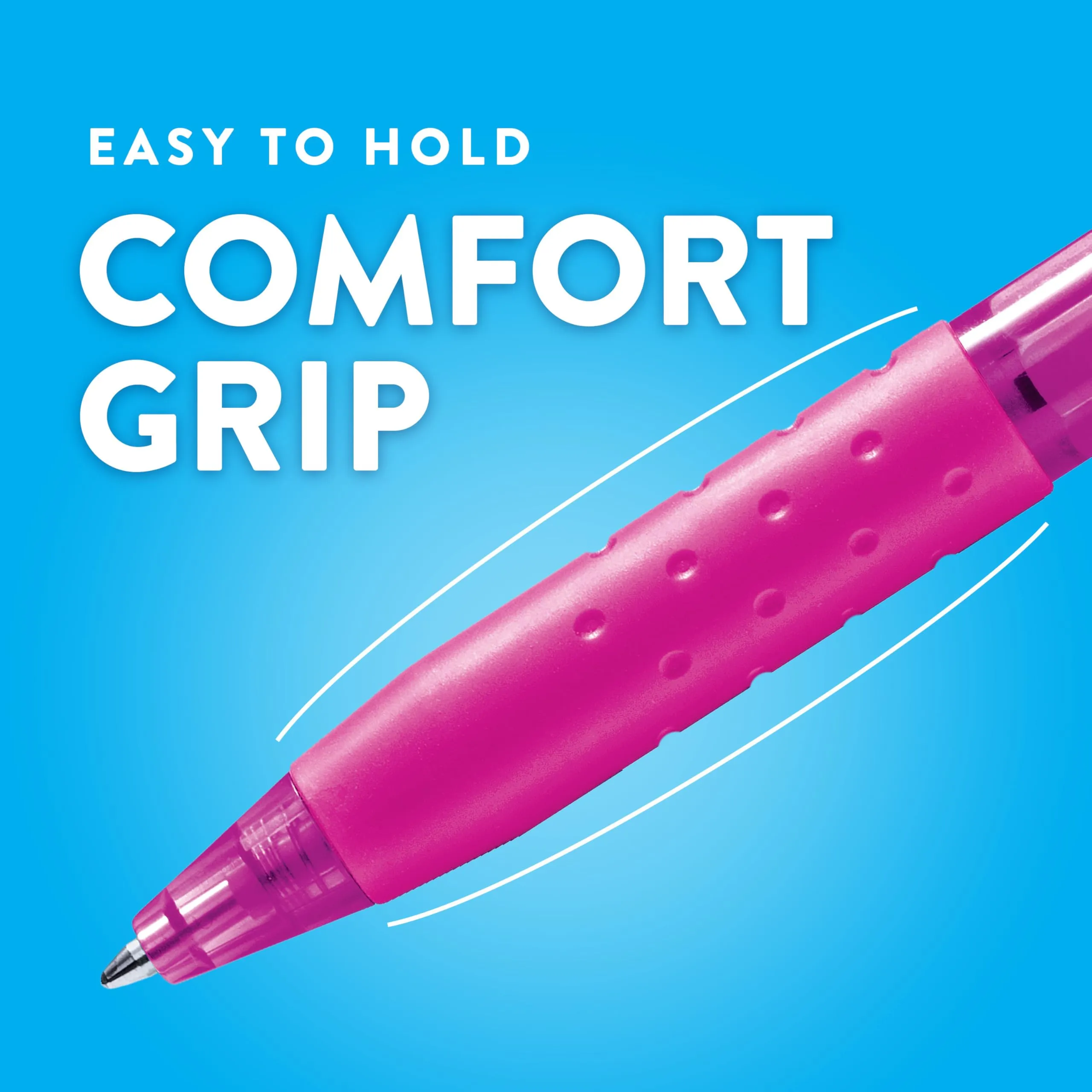 Paper Mate InkJoy 300RT Penna a Sfera a Scatto, Punta Media 1,0 mm, Nero, Confezione da 8 - immagine 3
