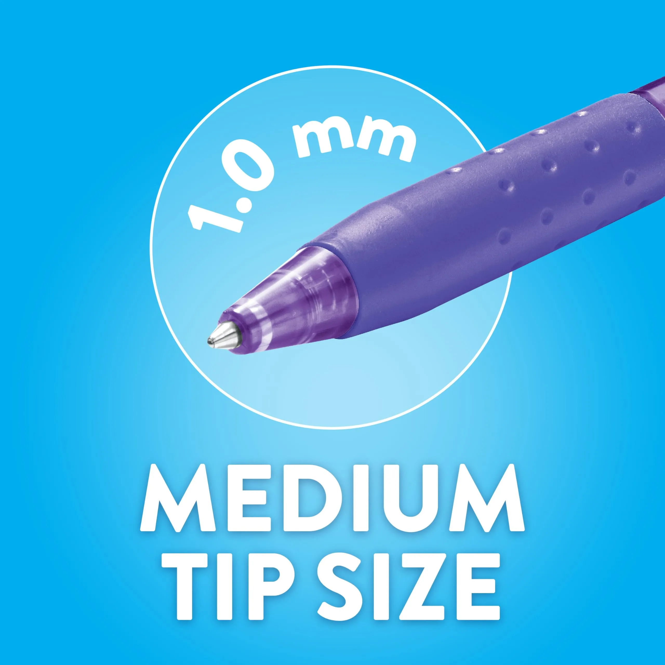 Paper Mate InkJoy 300RT Penna a Sfera a Scatto, Punta Media 1,0 mm, Nero, Confezione da 8 - immagine 5