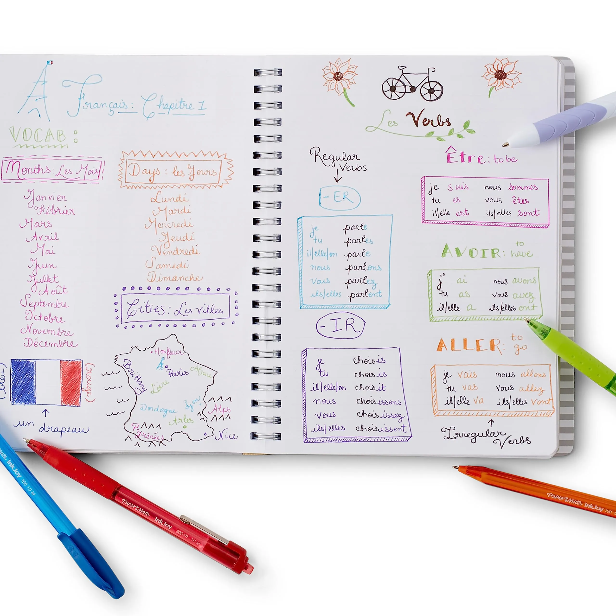 Paper Mate InkJoy 300RT Penna a Sfera a Scatto, Punta Media 1,0 mm, Nero, Confezione da 8 - immagine 7