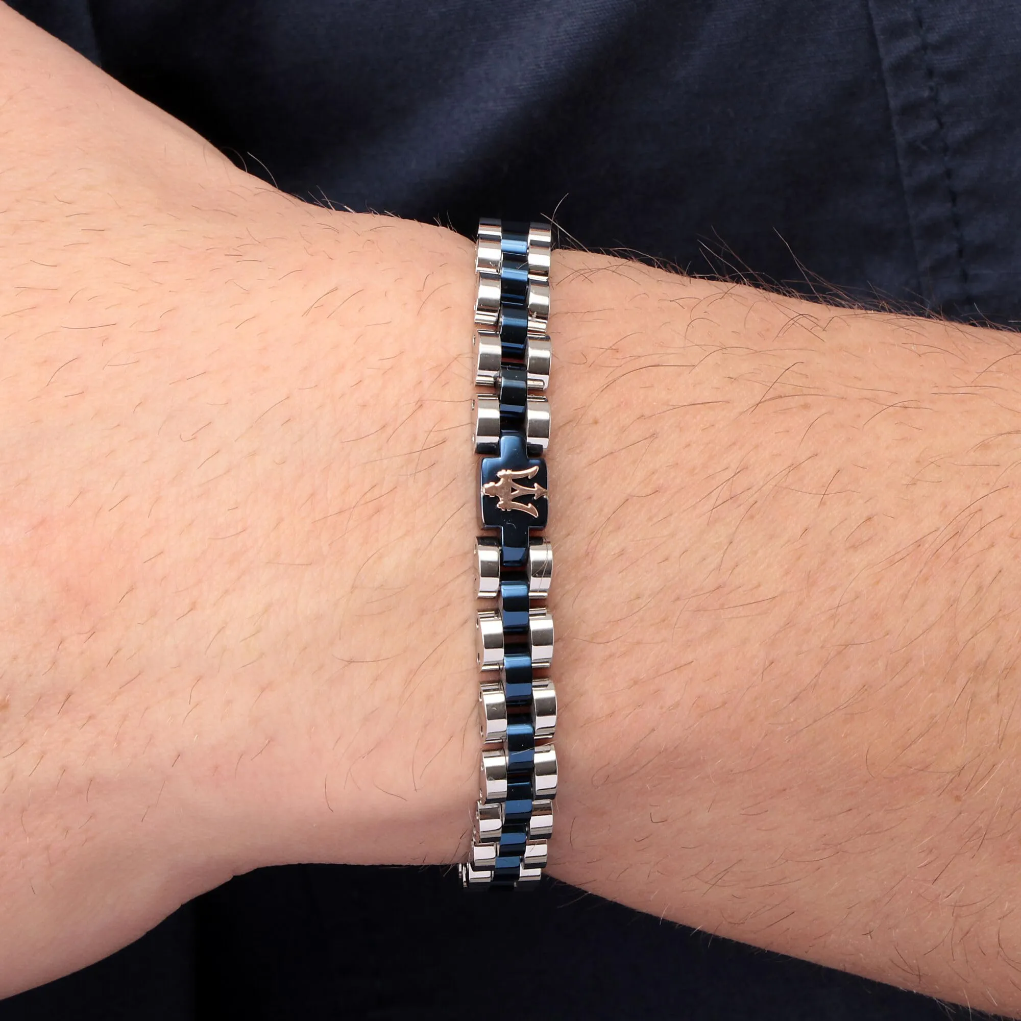 Maserati Jewels Bracciale Uomo in Acciaio PVD, 21 cm - JM320AST10 - immagine 6