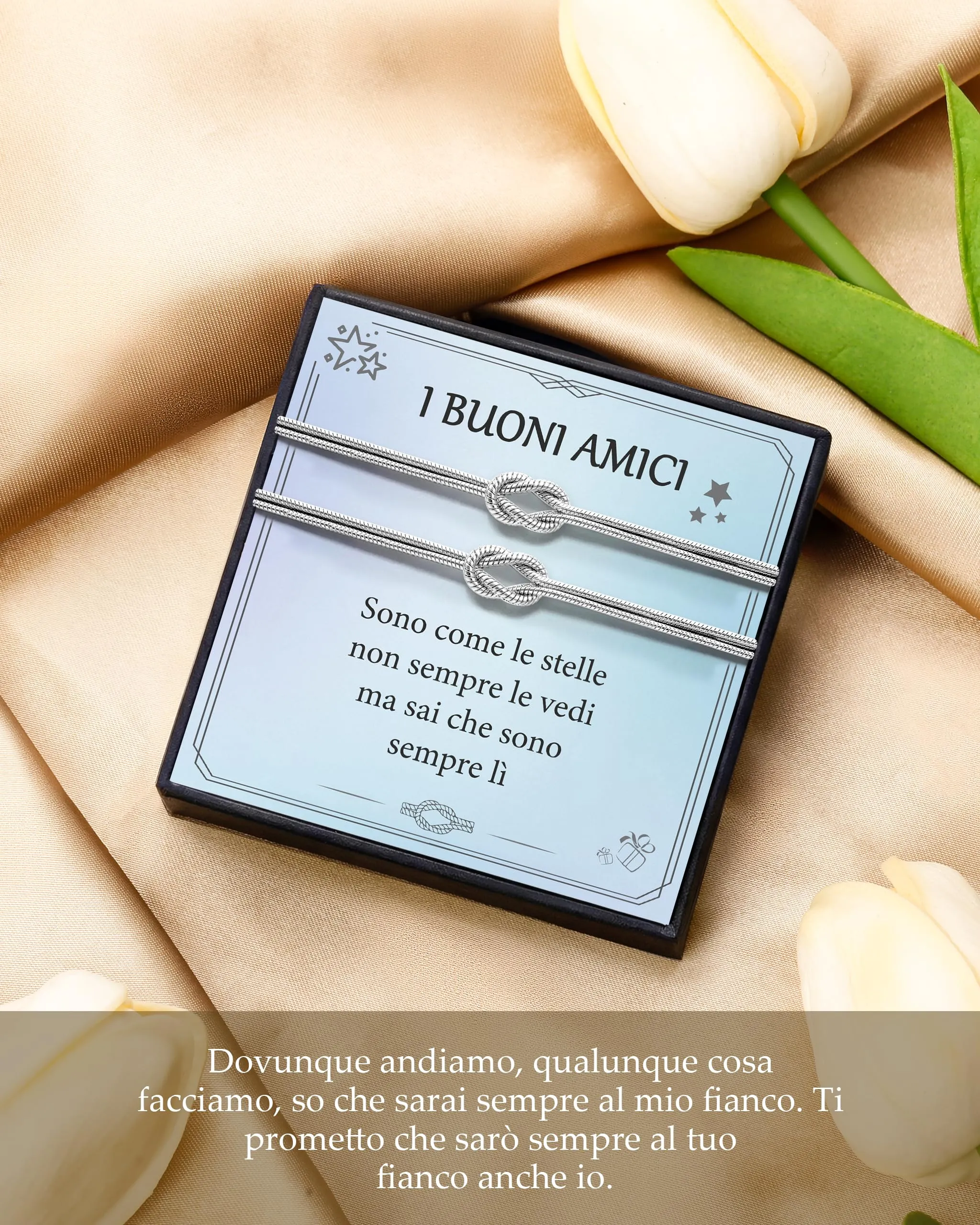 J.Fée Set di 2 Bracciali Nodo in Argento 925 per Donna - immagine 2