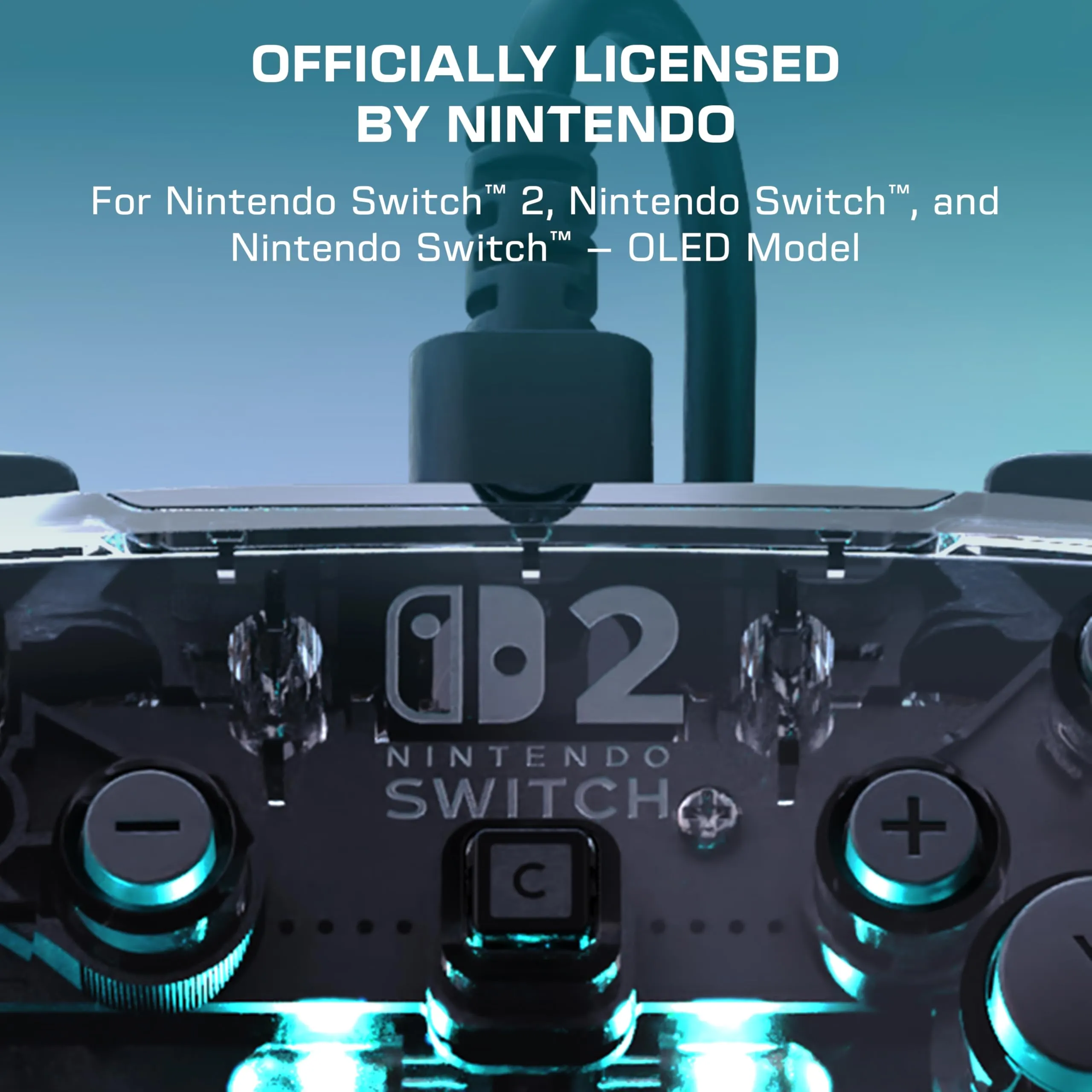 Turtle Beach Afterglow Chiaro Controller Gaming RGB Cablato per Nintendo Switch 2 - immagine 2