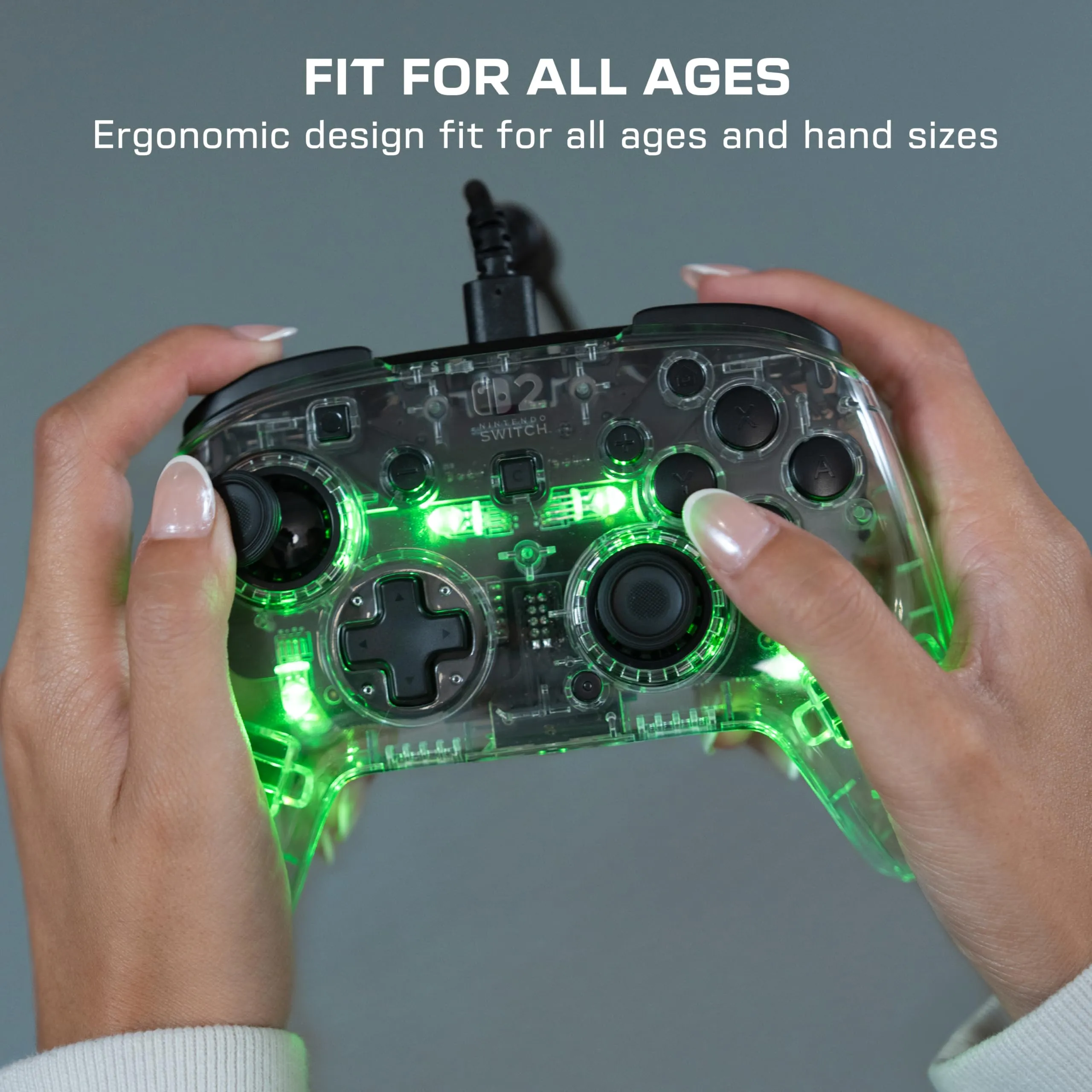 Turtle Beach Afterglow Chiaro Controller Gaming RGB Cablato per Nintendo Switch 2 - immagine 9