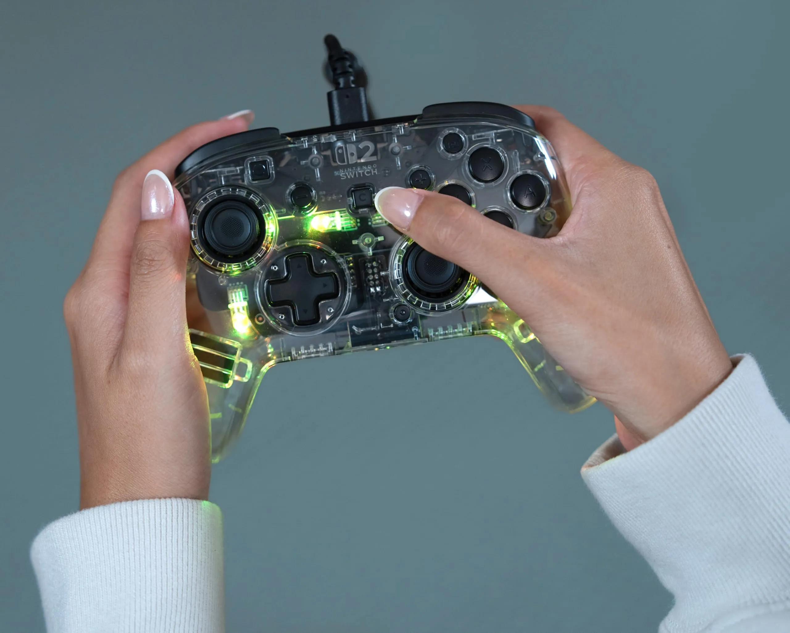 Turtle Beach Afterglow Chiaro Controller Gaming RGB Cablato per Nintendo Switch 2 - immagine 12