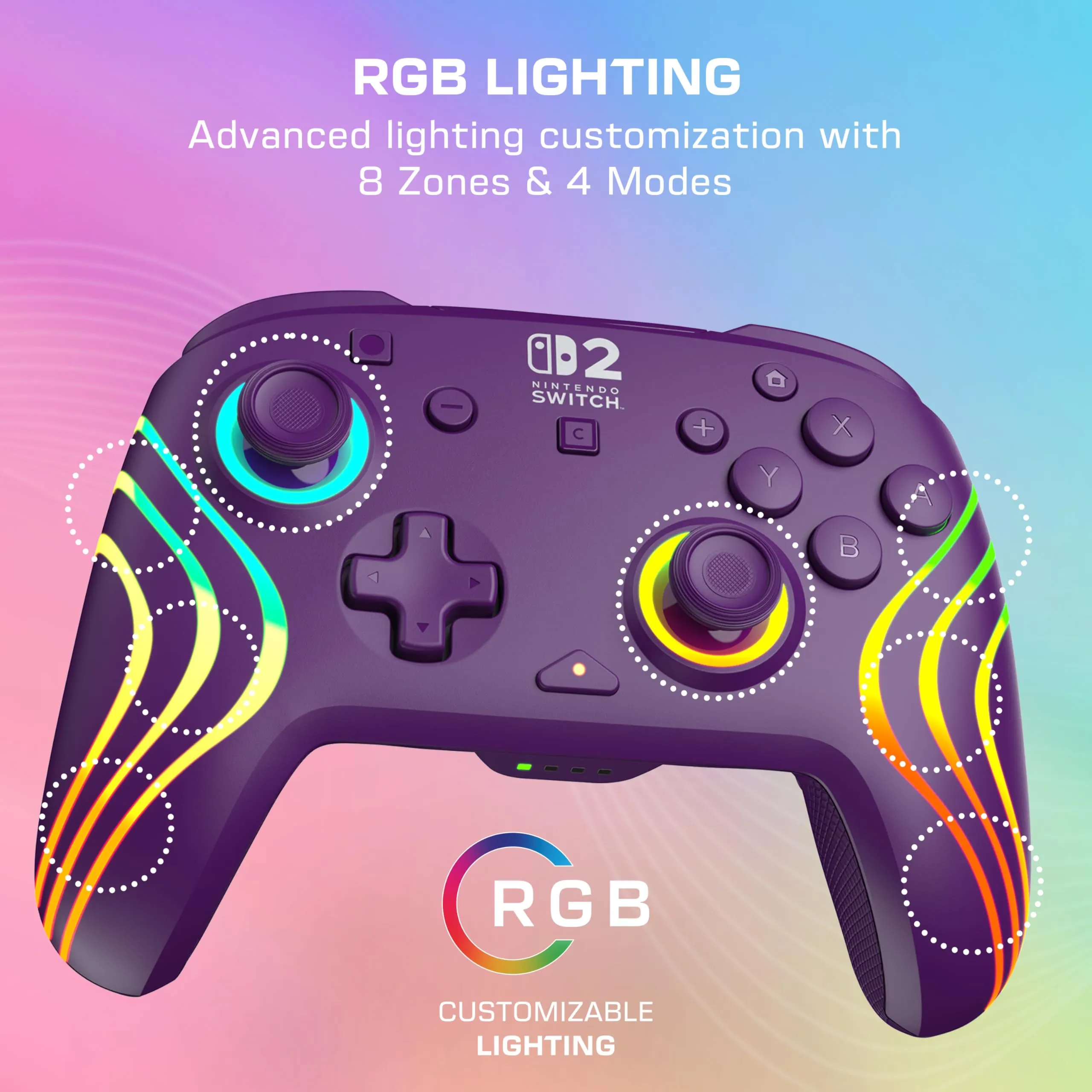 Turtle Beach Afterglow Wireless Gaming Controller RGB - Viola for Nintendo Switch - immagine 4