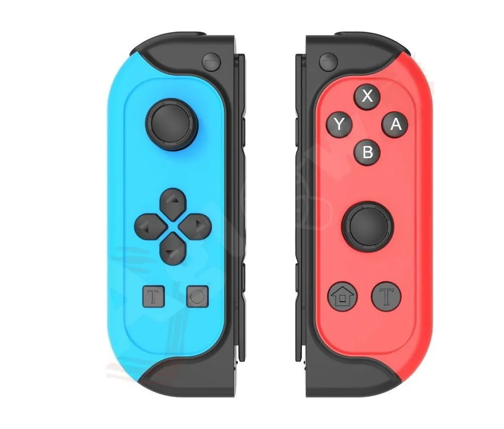 Aglow.it Joystick per Nintendo Switch e Switch OLED, Controller Bluetooth con Batteria Ricaricabile, Blu e Rosso, Kit di 2 Pezzi - immagine 6