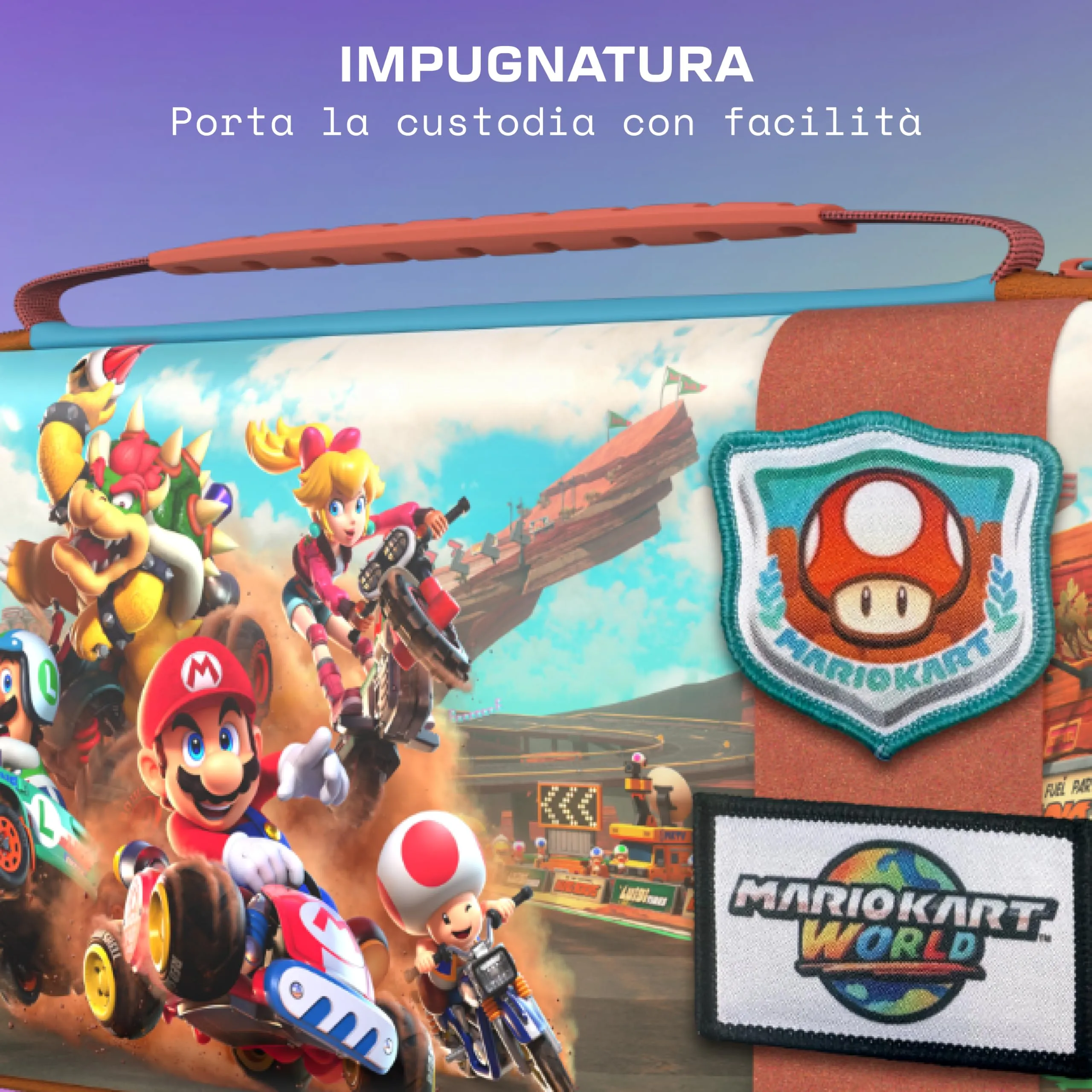 Turtle Beach PlayTrek Custodia rigida per Nintendo Switch 2 - Mario Kart World Grand Prix - immagine 11