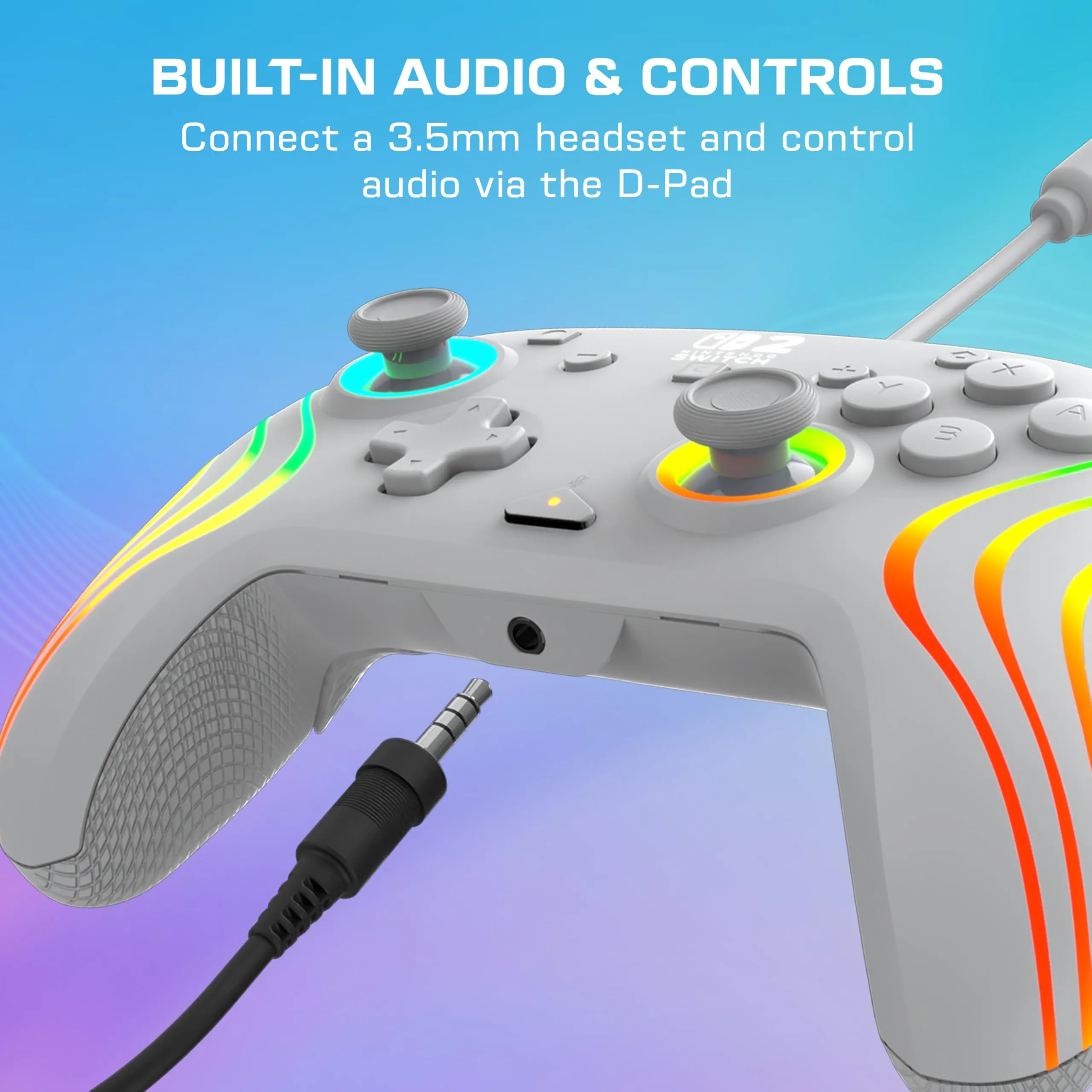 Turtle Beach Afterglow Grigio Wired RGB Gaming Controller for Nintendo Switch 2 - immagine 7