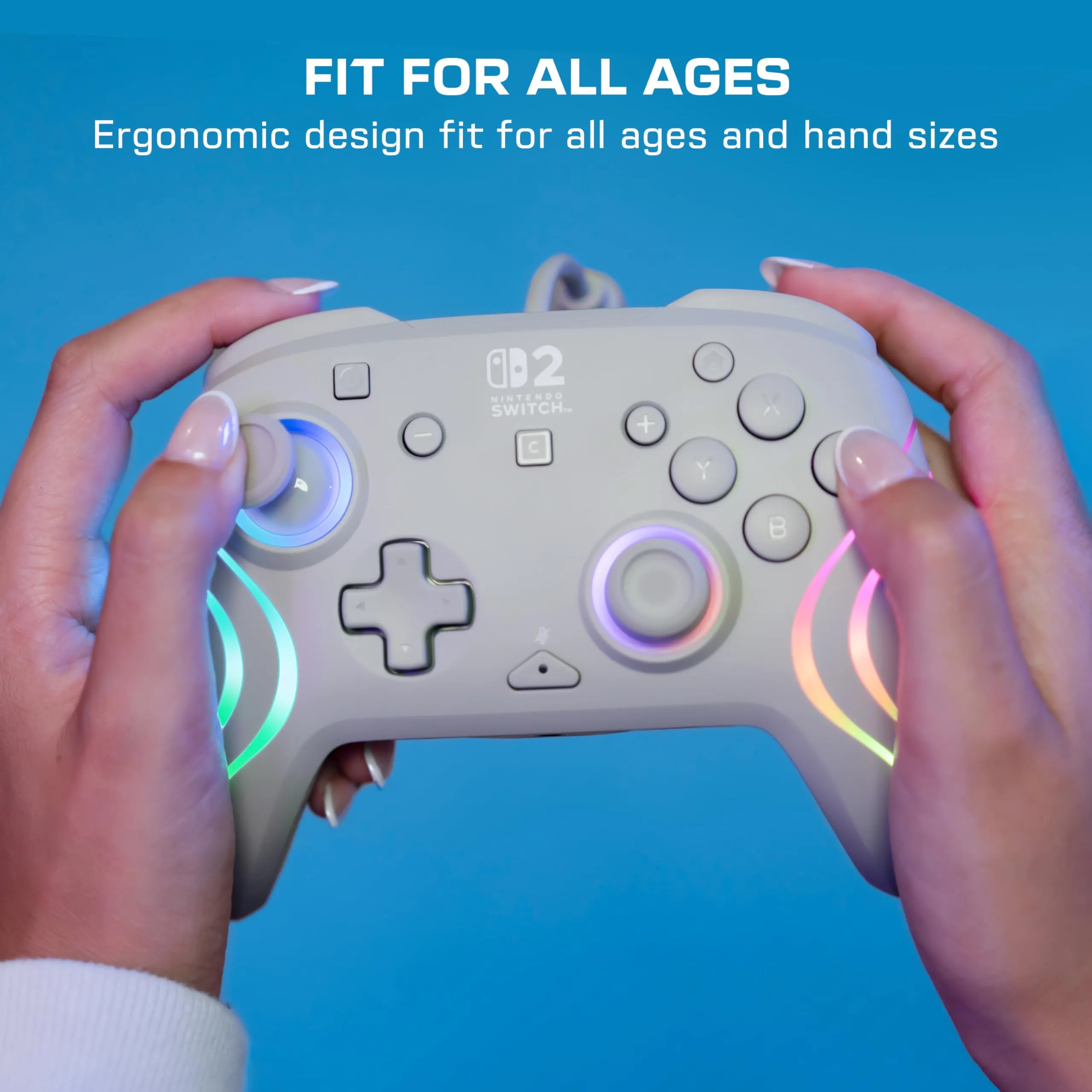 Turtle Beach Afterglow Grigio Wired RGB Gaming Controller for Nintendo Switch 2 - immagine 8
