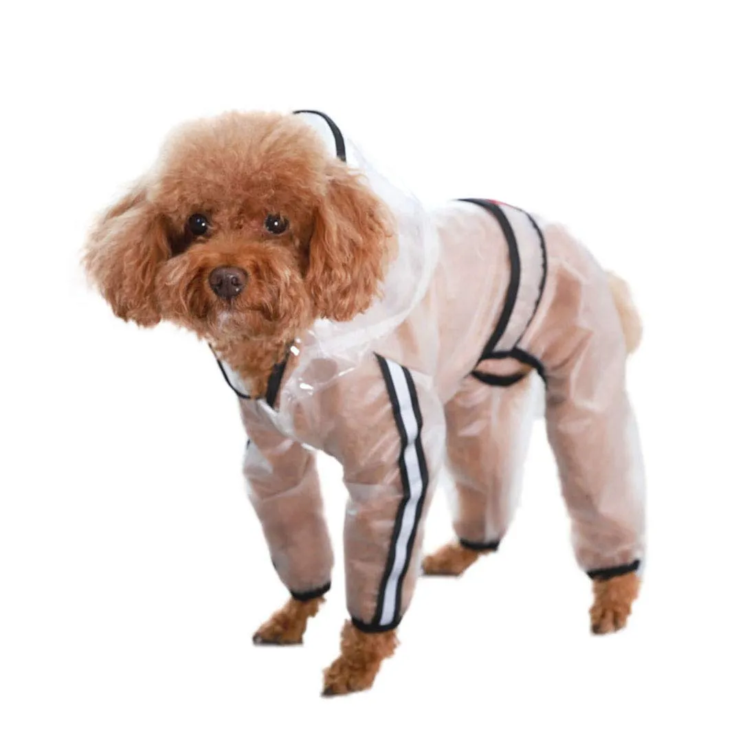 feiling Cappotto Trasparente Impermeabile per Cani, Giacca Poncho Antipioggia (L) - immagine 1