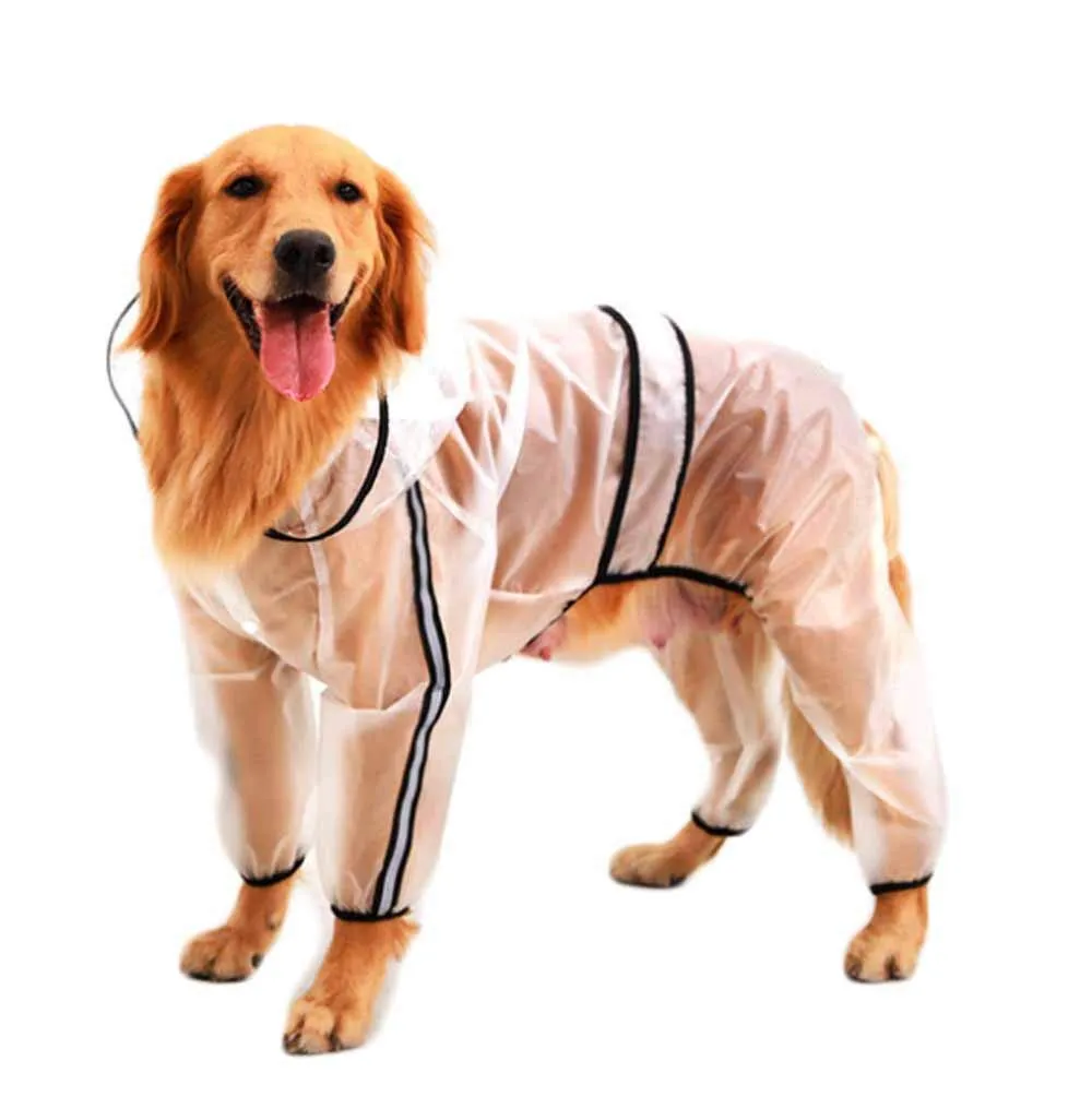 feiling Cappotto Impermeabile Trasparente per Cani, Poncho Antipioggia a 4 Gambe (5XL) - immagine 1