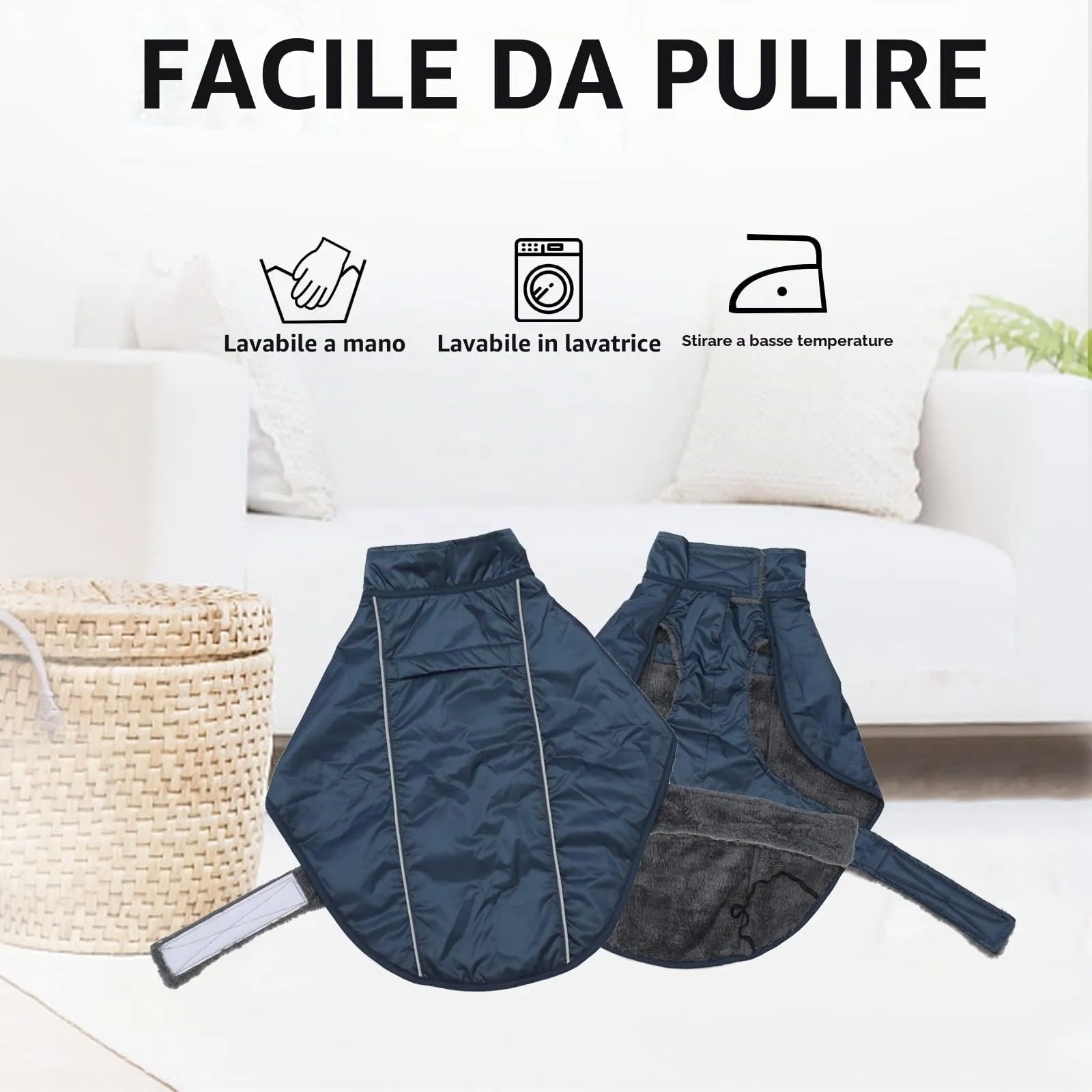Morezi Impermeabile per Bassotti, Blu Navy, M - immagine 7