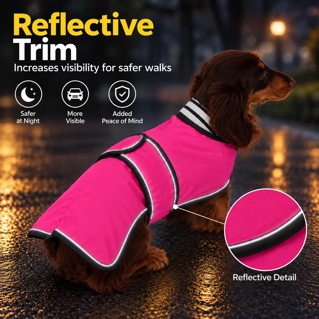 Impermeabile per cani Morezi, Rosa, XL - immagine 4