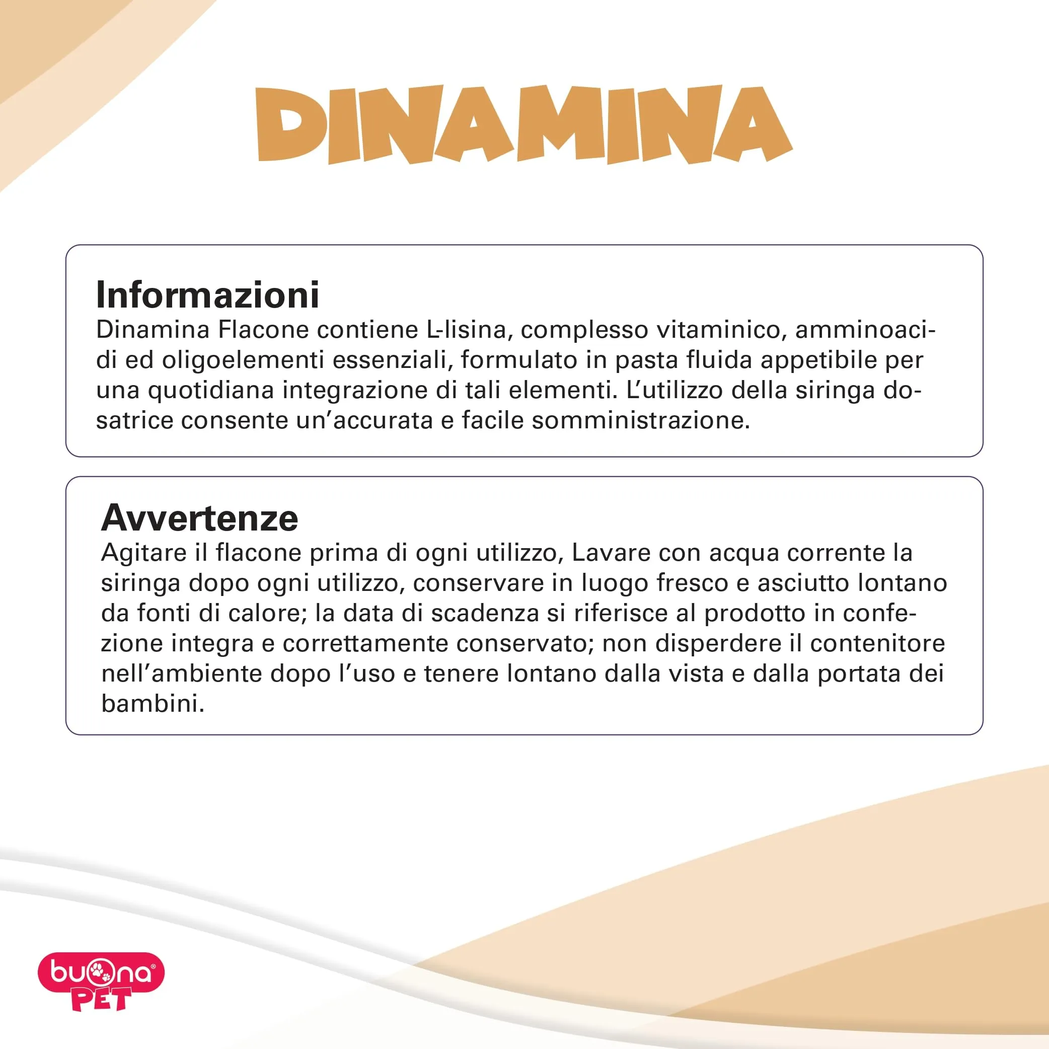 Buona Pet Dinamina Mangime Complementare per Cane e Gatto, 60g con Siringa - immagine 7