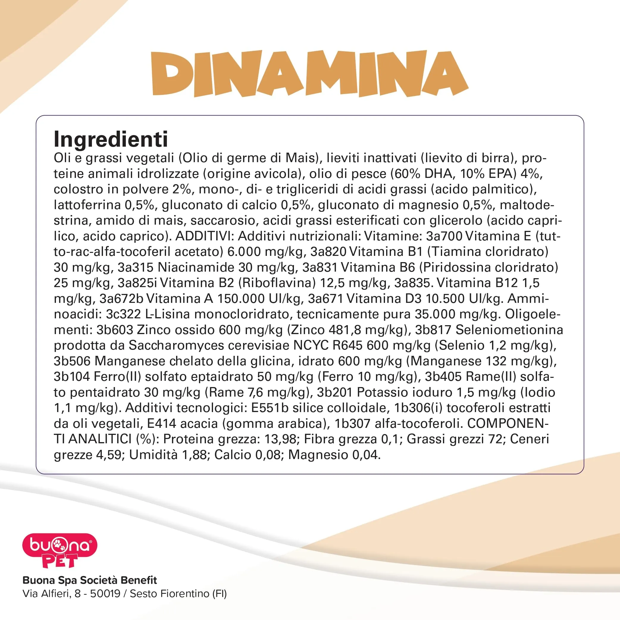 Buona Pet Dinamina Mangime Complementare per Cane e Gatto, 60g con Siringa - immagine 8