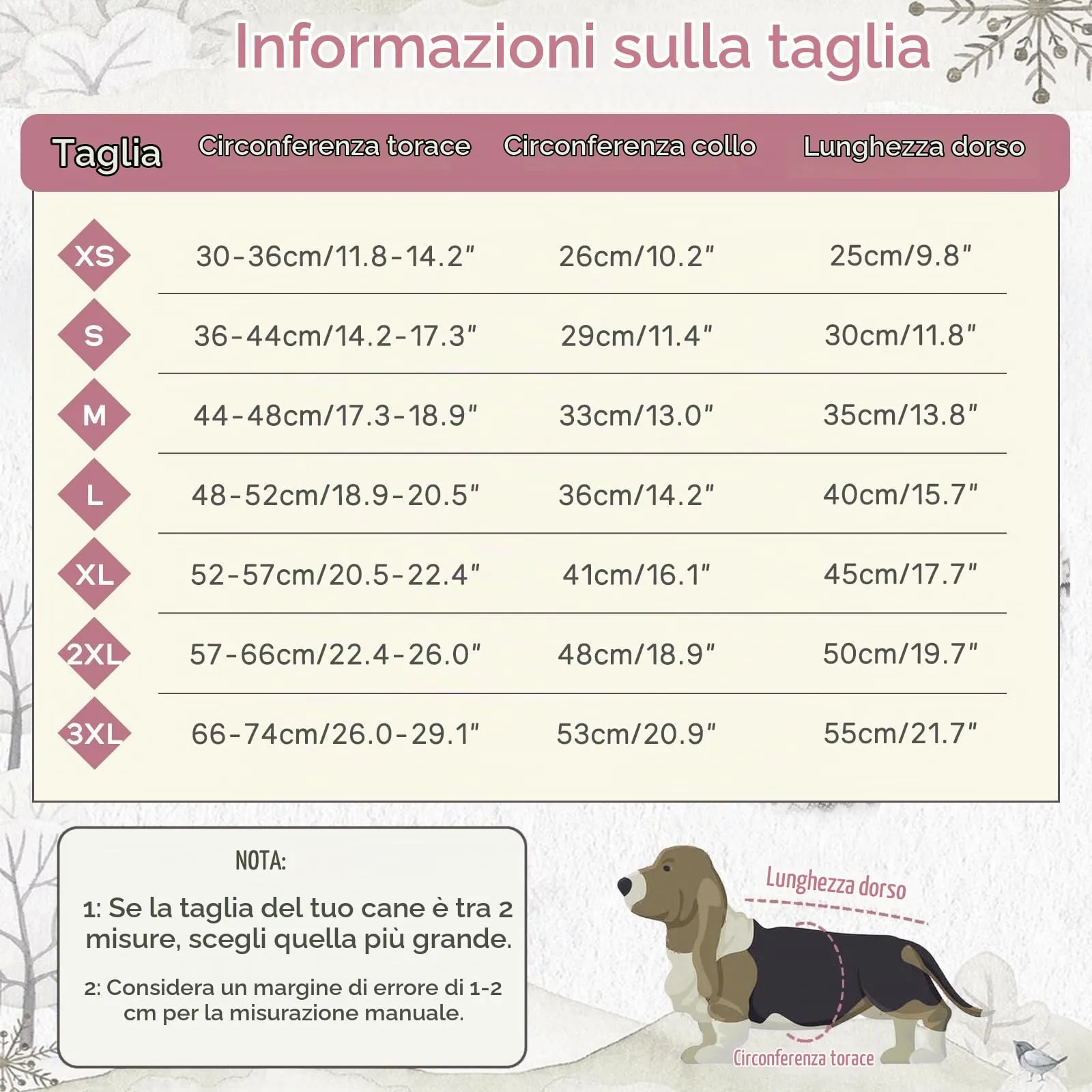 Hjumarayan Maglione Natalizio per Cane, Rosso S - immagine 2