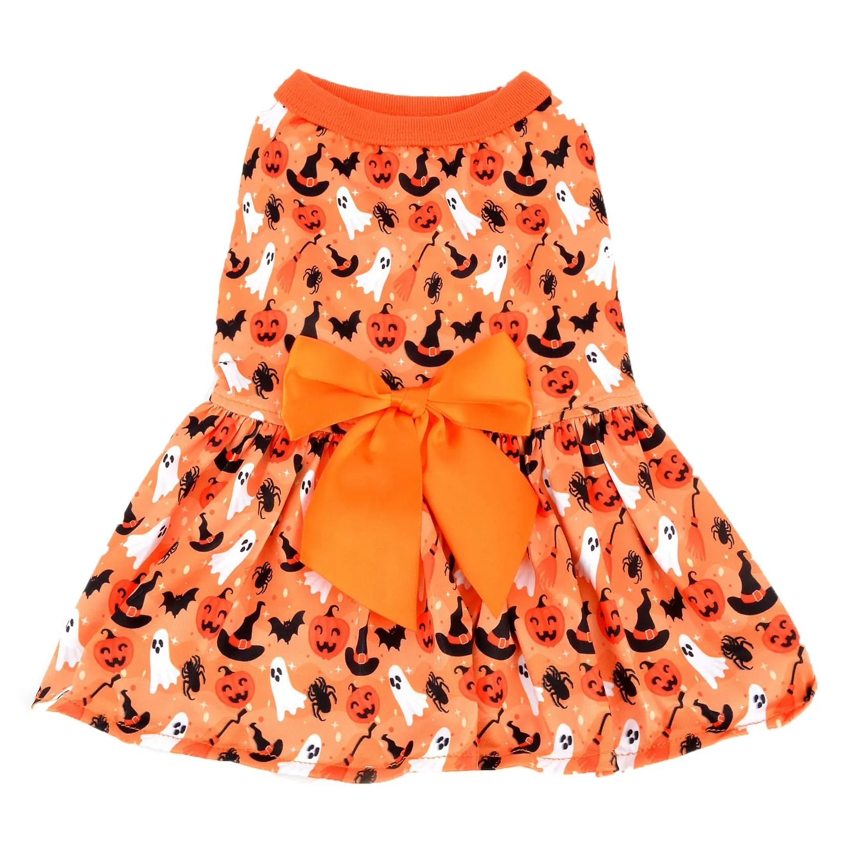 Zunea Costume di Halloween per cani e gatti di piccola taglia, motivo zucca, fantasmi, pipistrello e ragno - immagine 3
