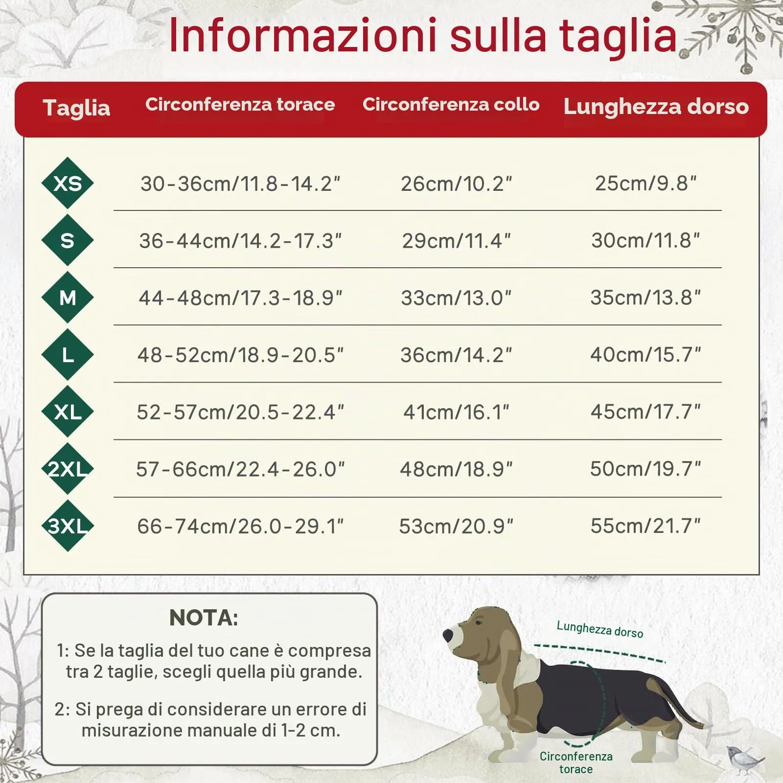 Hjumarayan Maglione di Natale per Cane, Taglia XS, Rosso-Verde - immagine 2