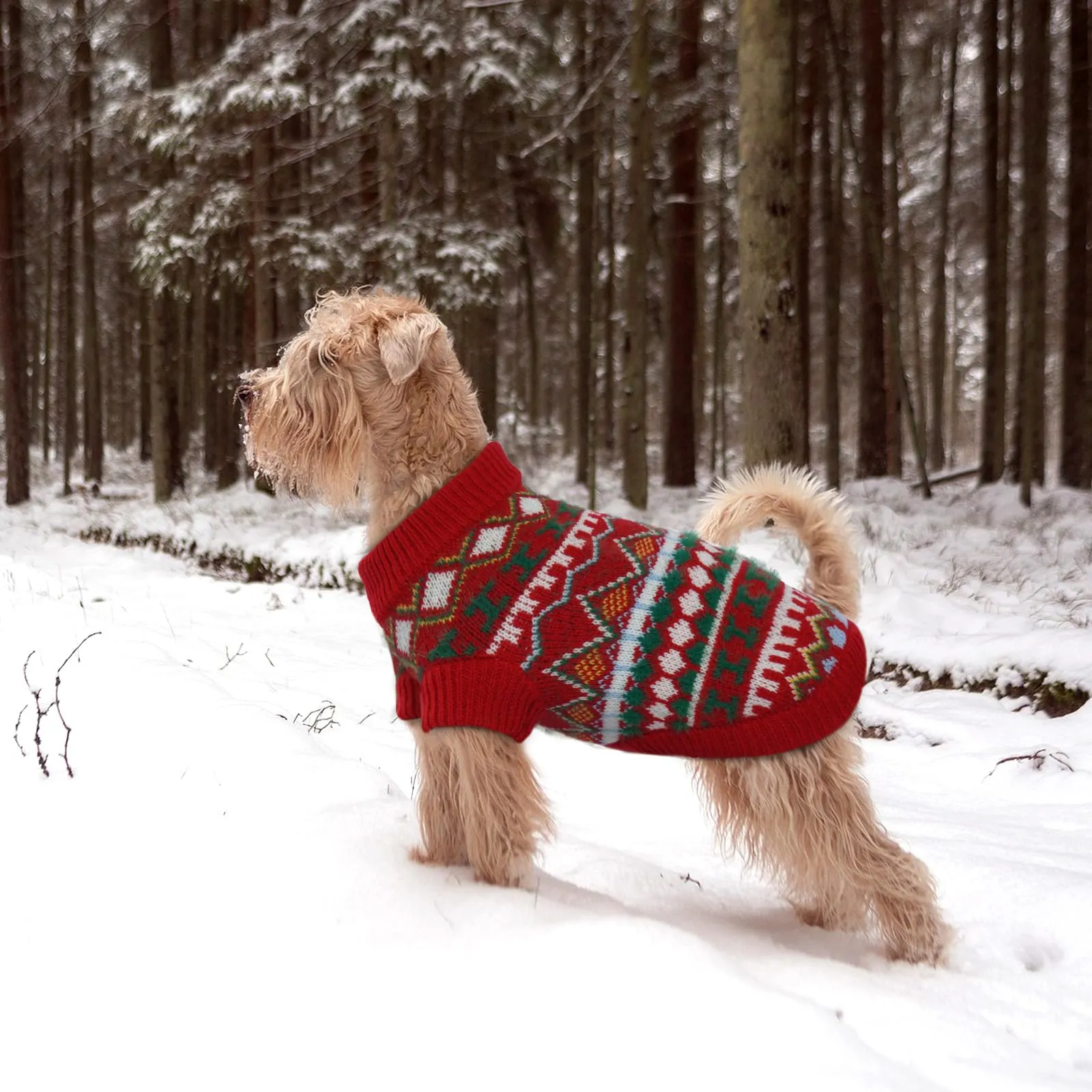 Hjumarayan Maglione di Natale per Cane, Taglia XS, Rosso-Verde - immagine 6