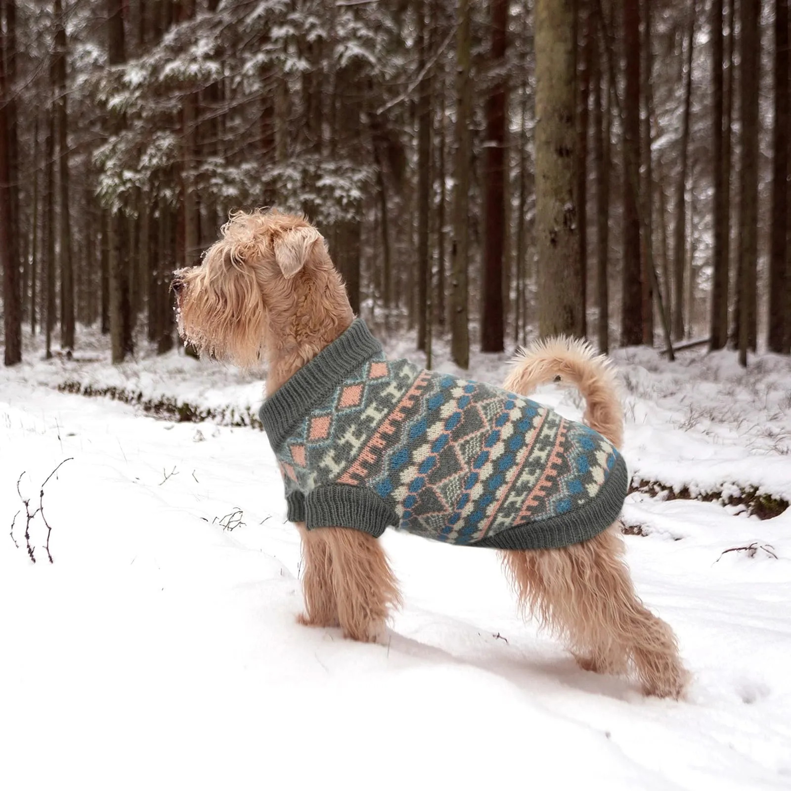 Hjumarayan Maglione per Cane Boho in Maglia, Grigio, Taglia S - immagine 6