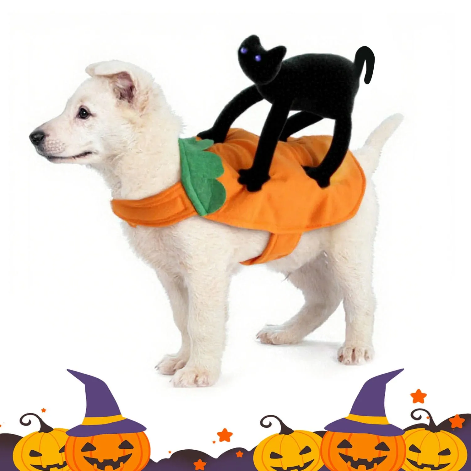 Yesmoyhe Costume di Halloween per Cani e Gatti con Gatto Nero, Taglia M - immagine 1
