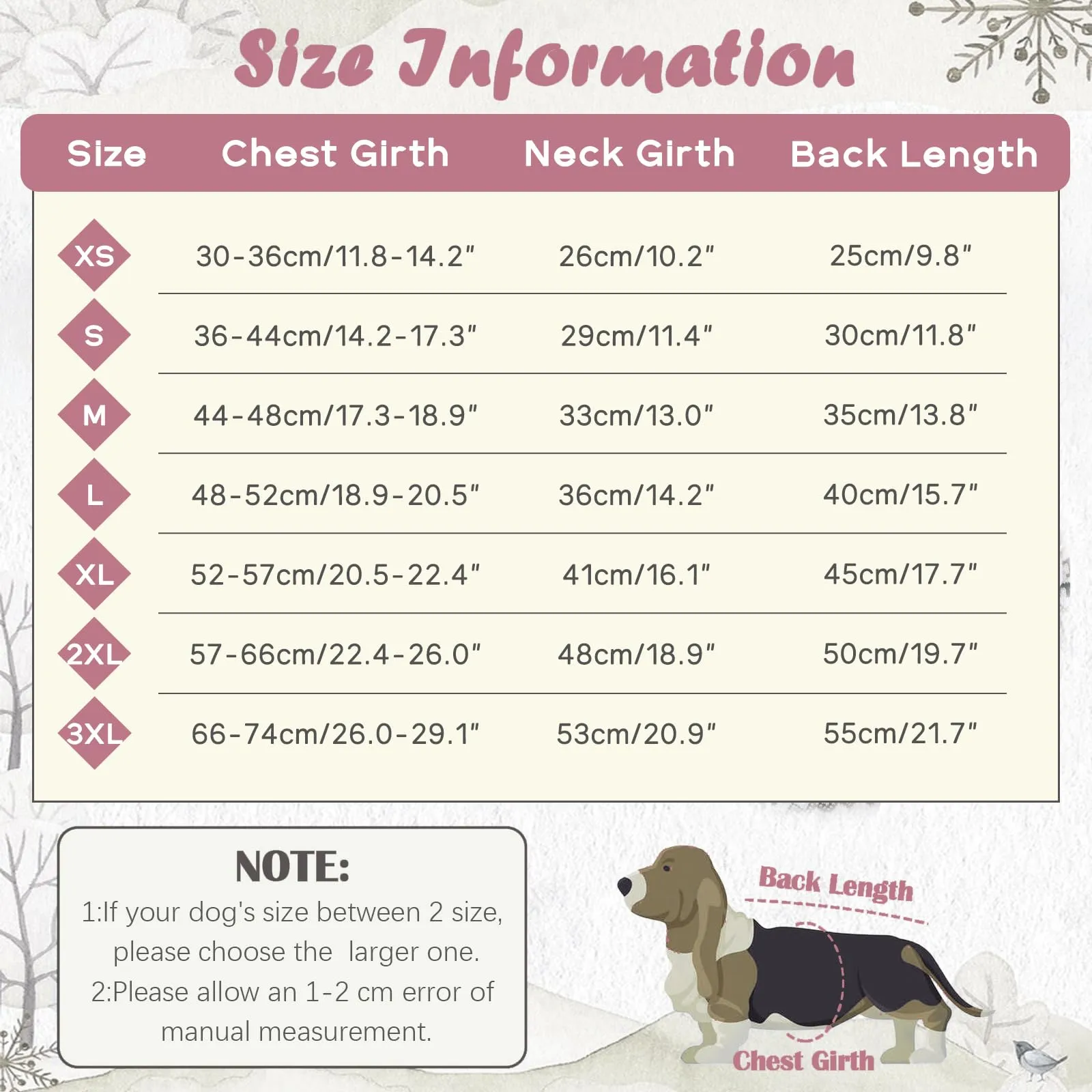 Hjumarayan Maglione in tricot bohémien per cani, taglia 3XL, Beige e rosso - immagine 2