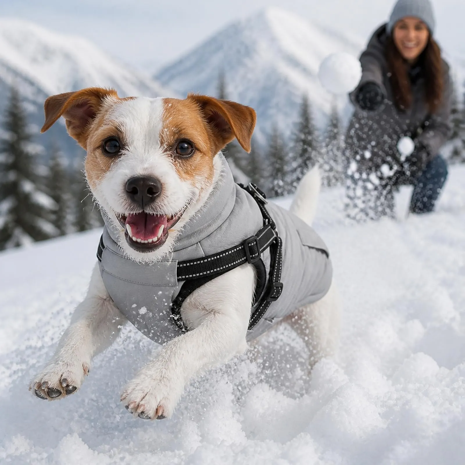 DoggieKit Cappotto Cane Invernale Impermeabile, Grigio, XXL - immagine 8