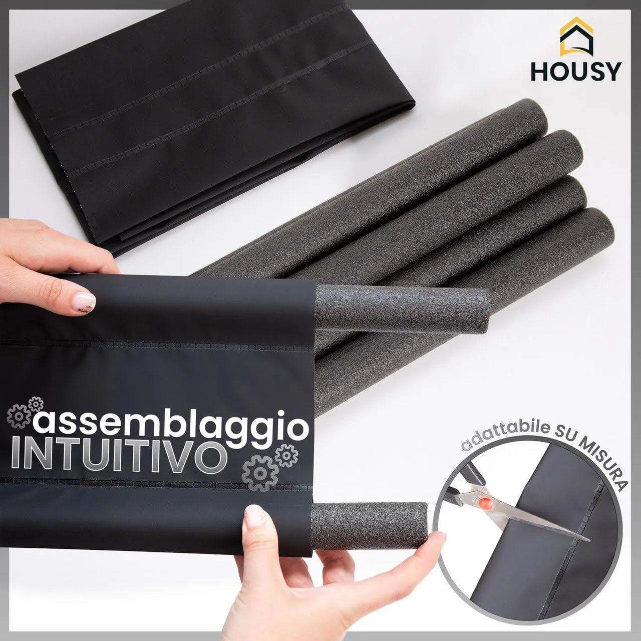 HOUSY Paraspifferi Sottoporta per Porte Blindate o Ingresso, fino a 10cm di Spessore, Lunghezza 90cm - immagine 6
