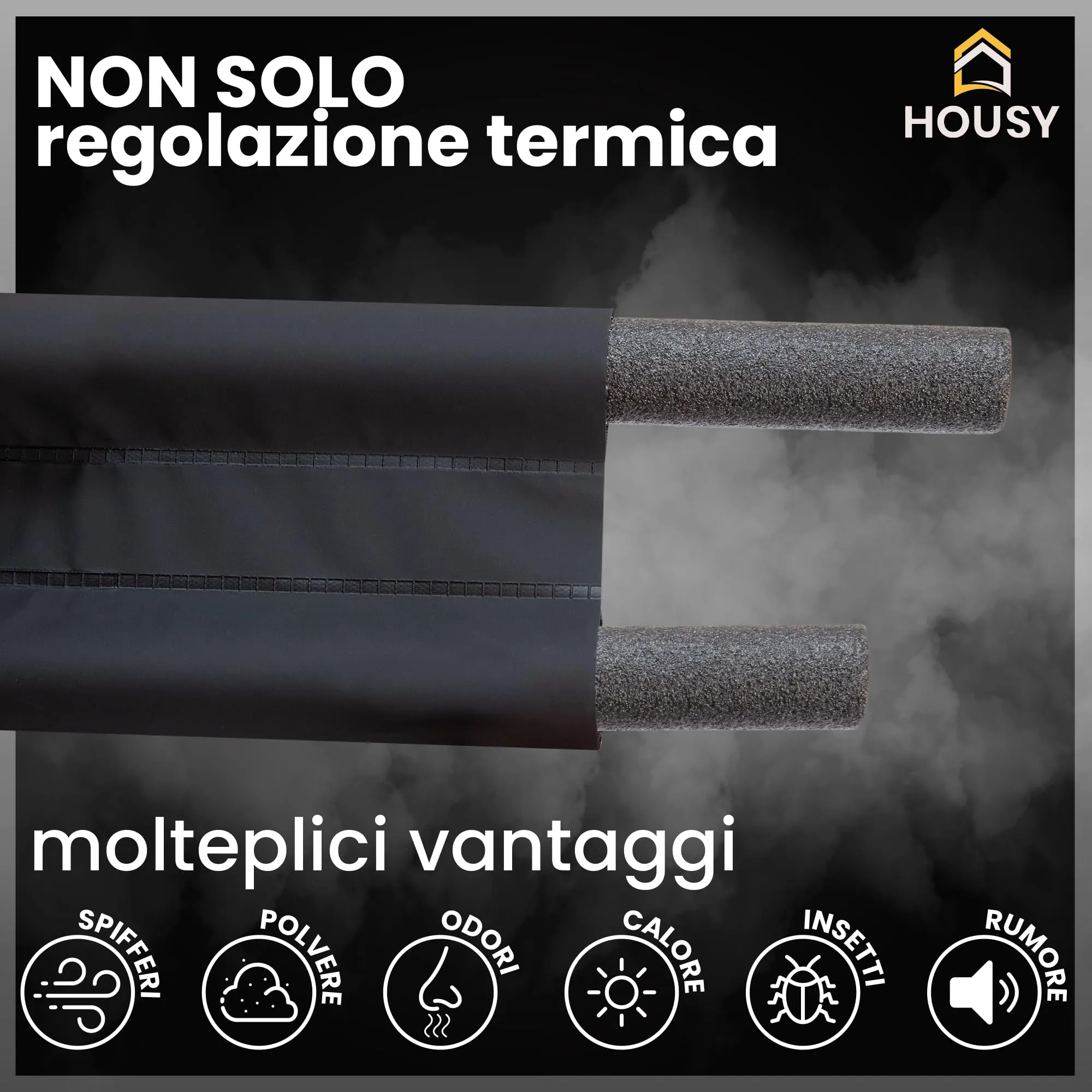 HOUSY Paraspifferi Sottoporta per Porte Blindate o Ingresso, fino a 10cm di Spessore, Lunghezza 90cm - immagine 7