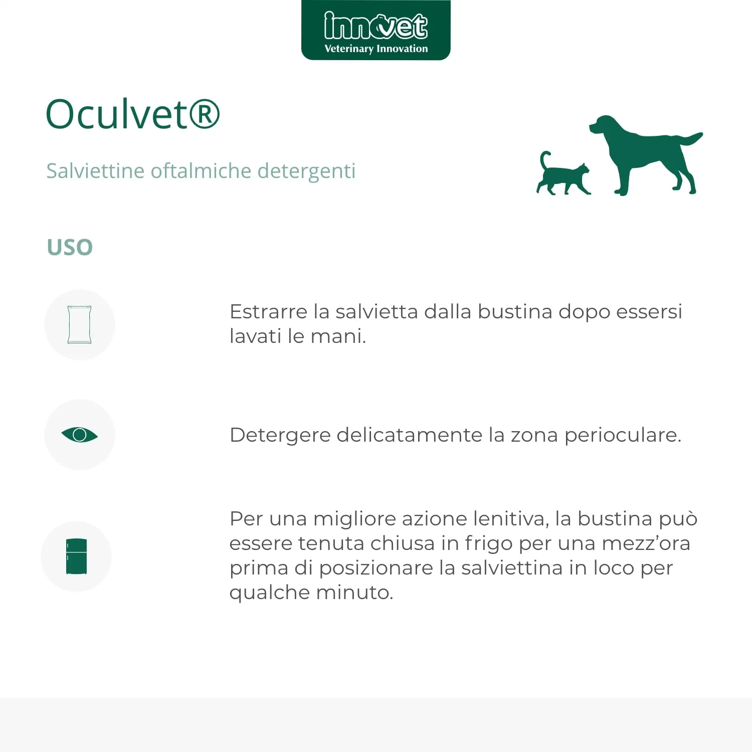 Innovet Oculvet Salviettine Oftalmiche per Cani e Gatti, 14 Salviettine - immagine 2