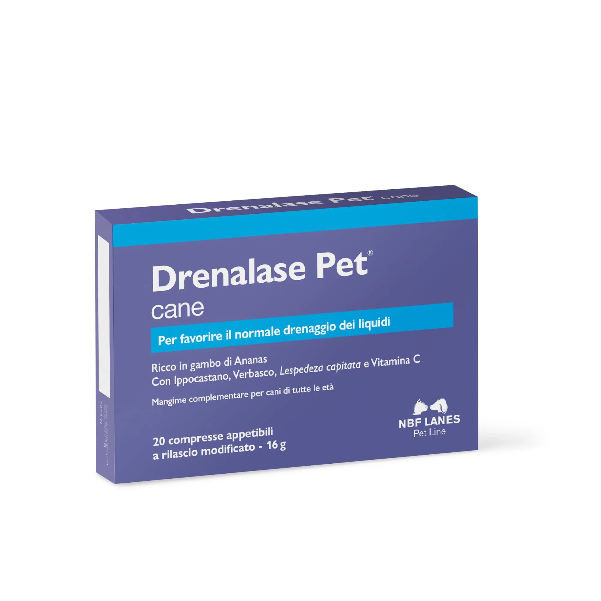 NBF Lanes Drenalase Pet Cane, 20 Compresse a Rilascio Modificato - immagine 1