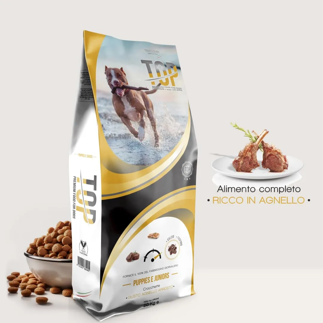 Dagel Mangimi Top Puppies e Juniors Alimento Secco Agnello 20 kg - immagine 2