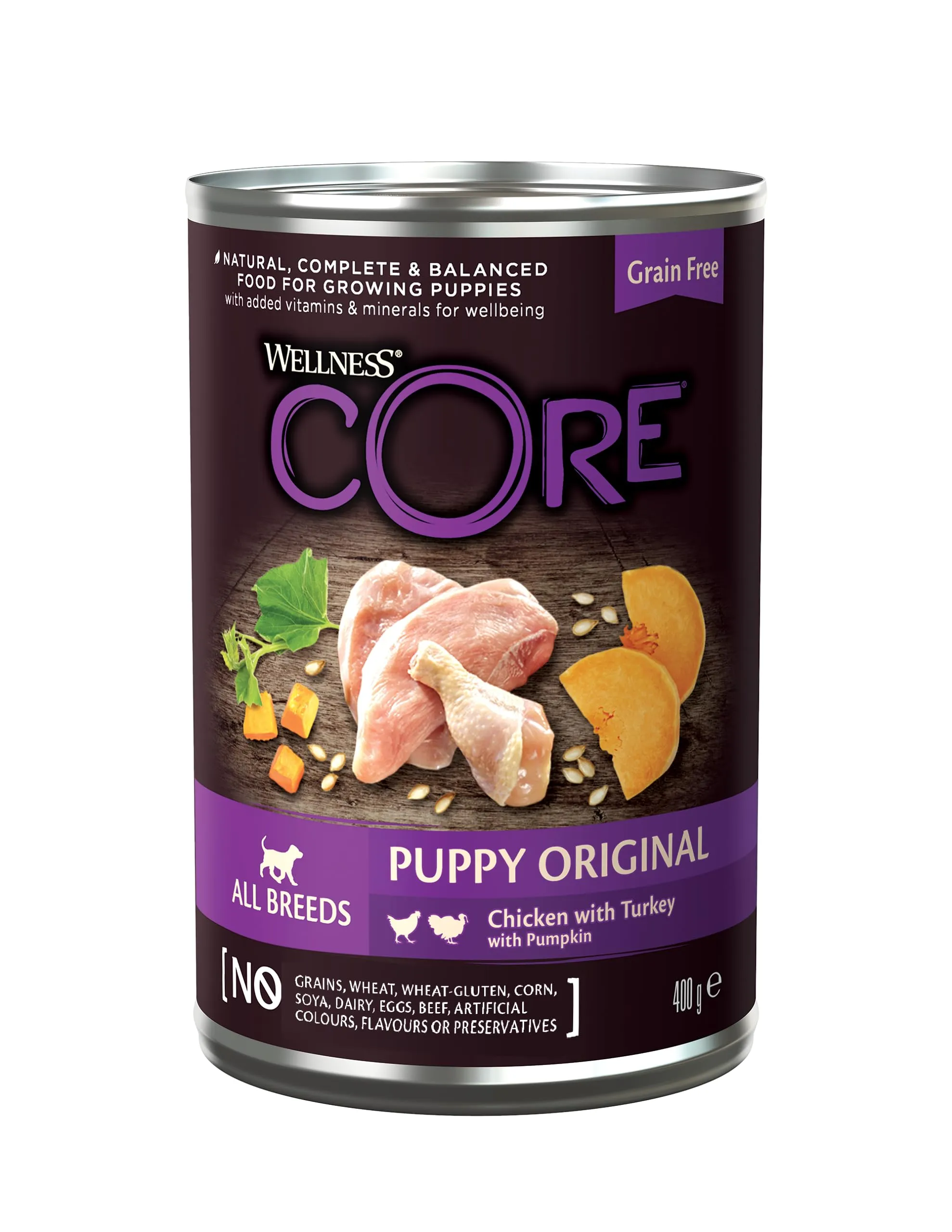Wellness CORE 95% Pollo & Tacchino Cibo Umido Cani, 6 x 400g - immagine 2