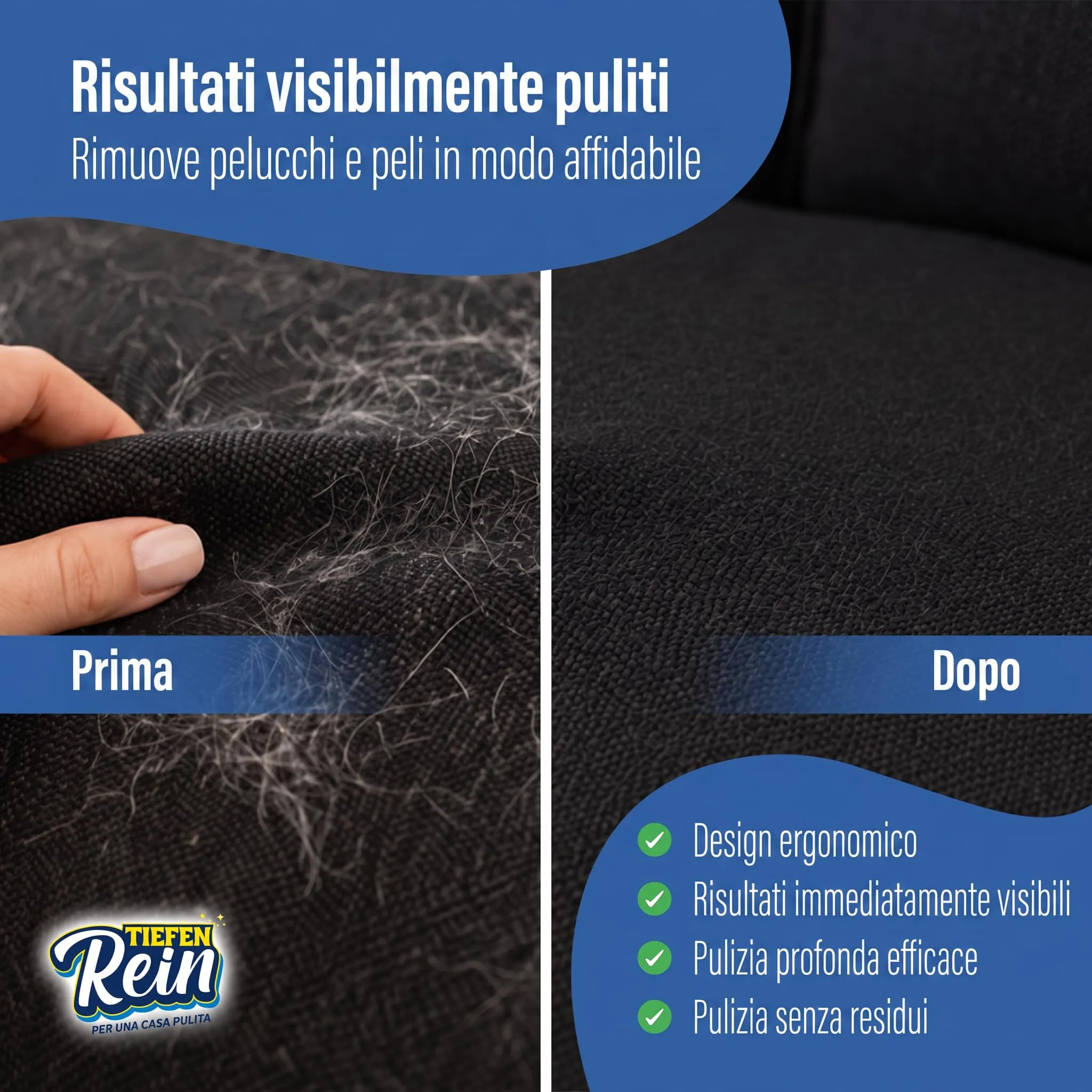TiefenRein Rullo Adesivo Peli Domestici e Indumenti - Set 12 (1080 Fogli) - immagine 3