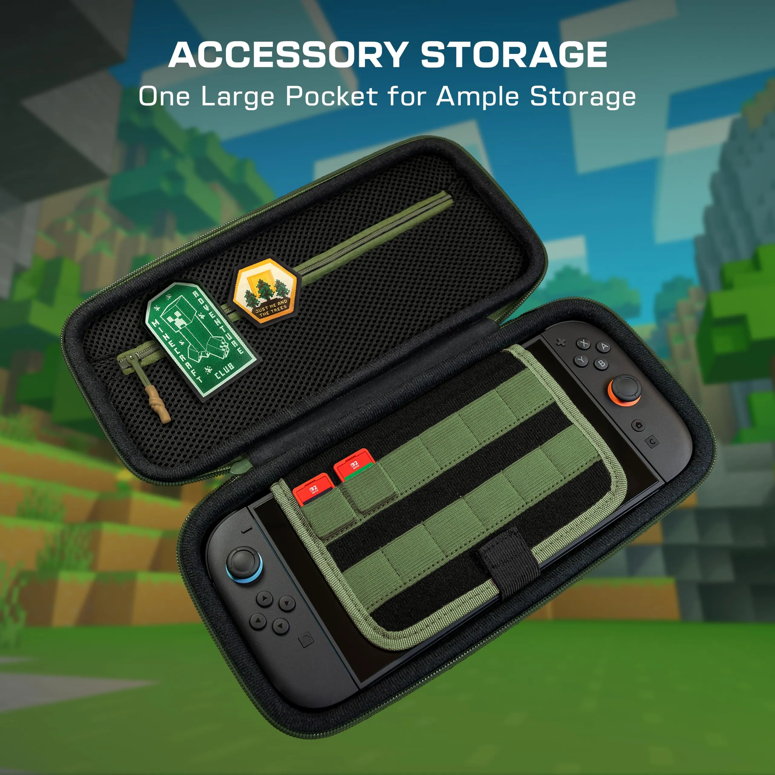 Turtle Beach PlayTrek Custodia da viaggio Minecraft Great Outdoors per Nintendo Switch 2 - immagine 8