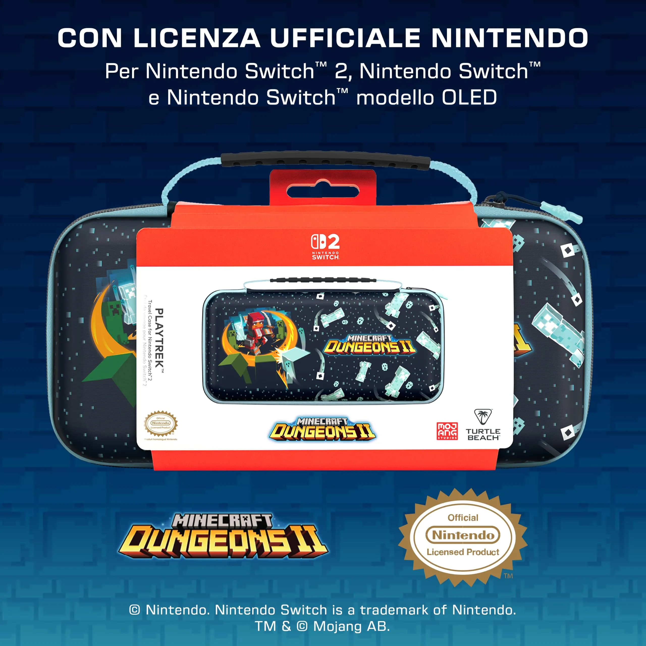 Turtle Beach PlayTrek Custodia da viaggio per Nintendo Switch 2 Minecraft - immagine 6