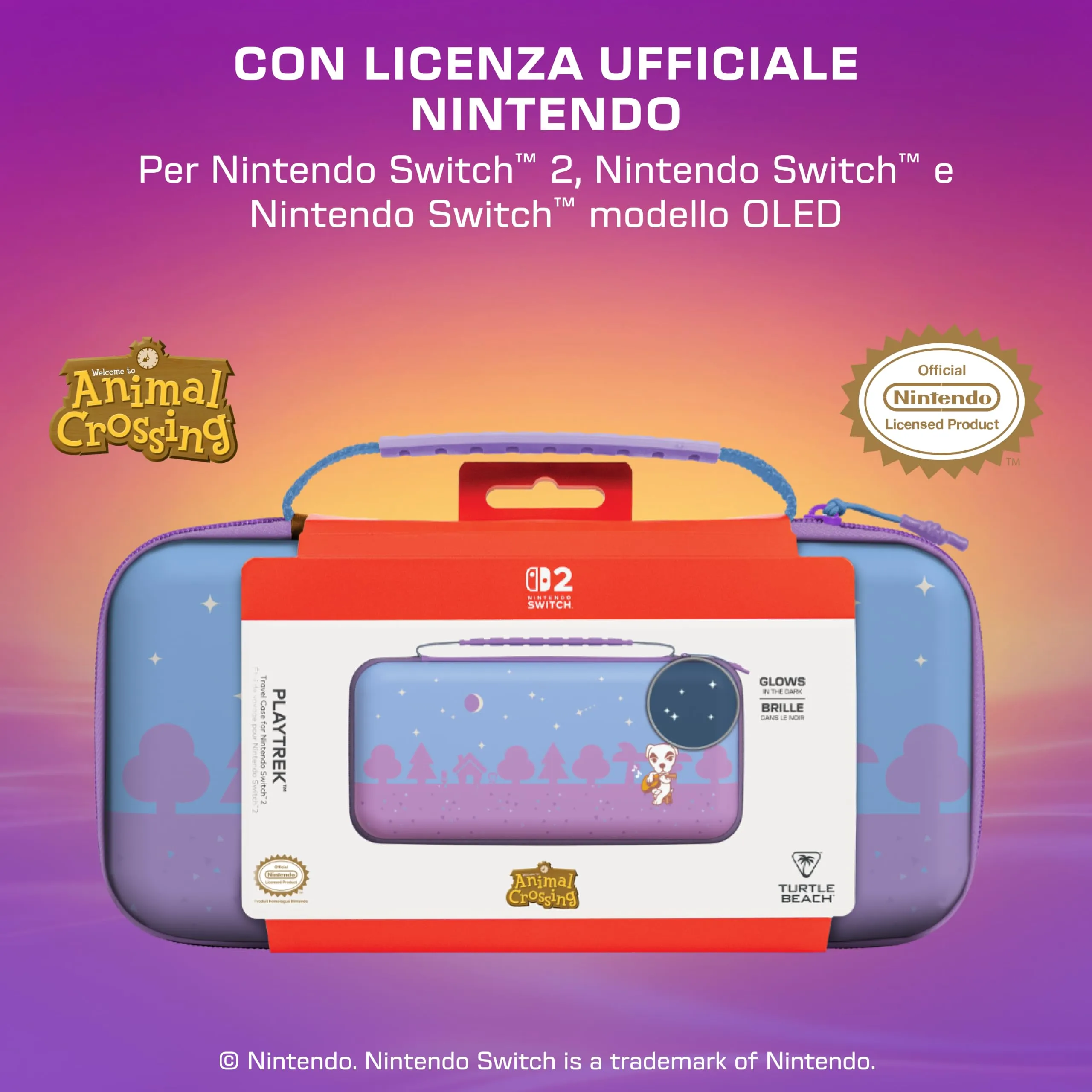 Turtle Beach PlayTrek Custodia da viaggio per Nintendo Switch 2 - Animal Crossing K.K. Slider - immagine 6