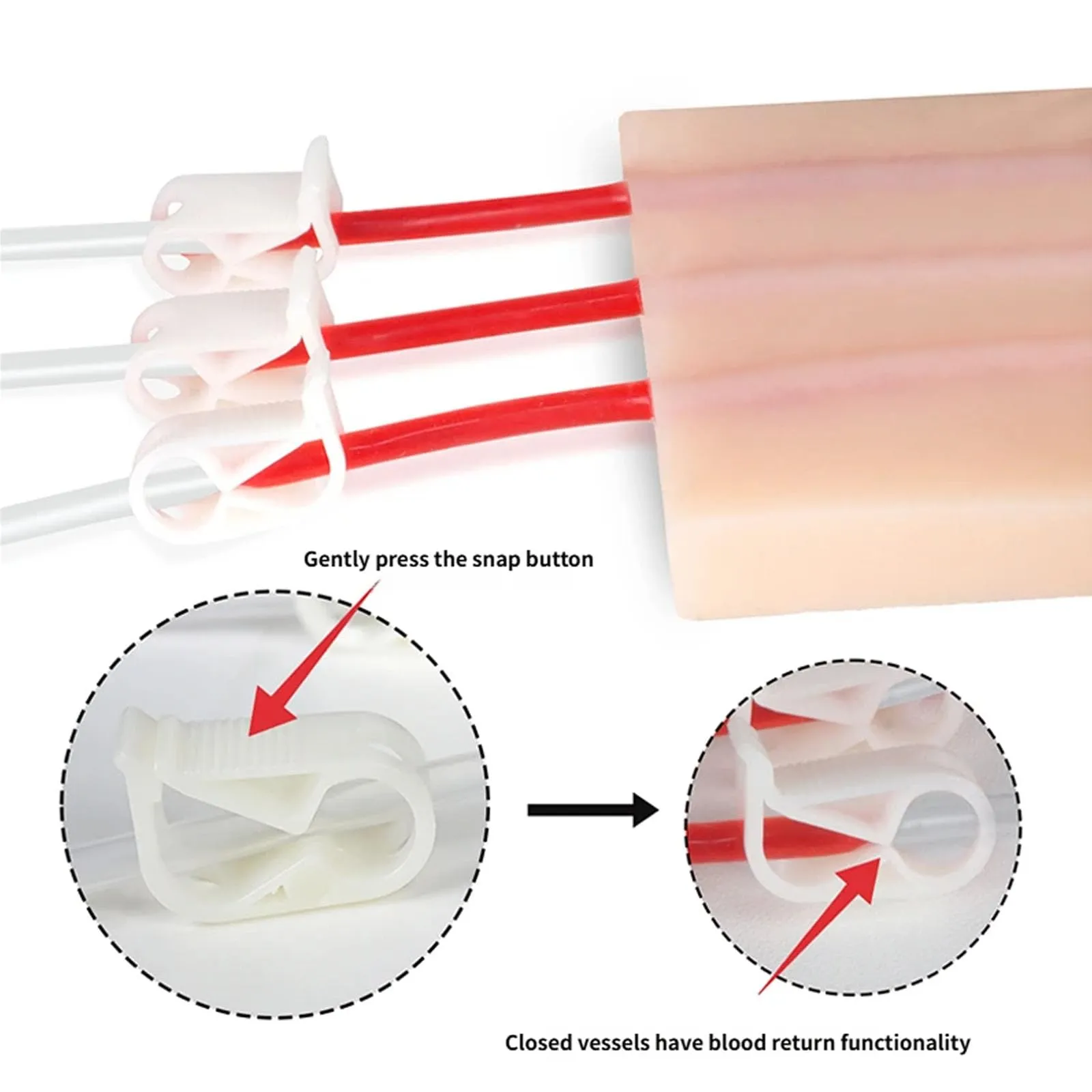 Jazuaiao Simulatore di Iniezioni di Vena e Modello di Addestramento Sutura in Silicone - immagine 3
