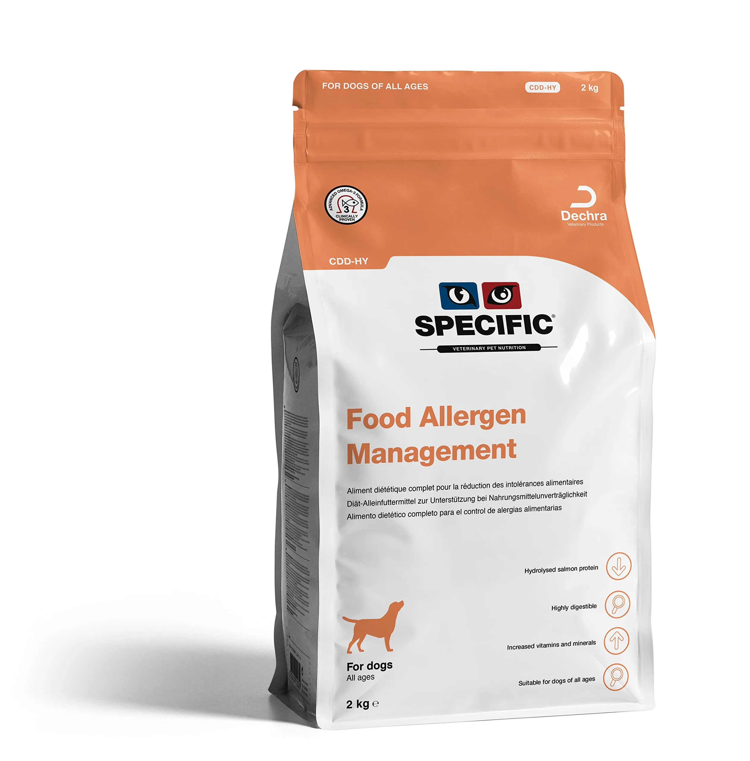 Specific Food Allergen Management (CDD-HY) Hydrolyzed Salmon Dog Food, 2kg - immagine 1