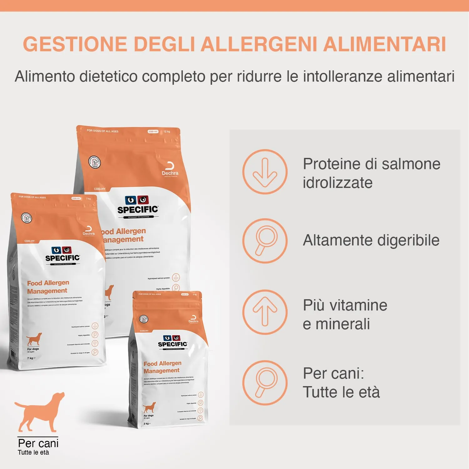 Specific Food Allergen Management (CDD-HY) Hydrolyzed Salmon Dog Food, 2kg - immagine 2