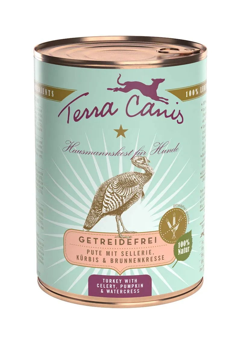 Terra Canis Tacchino con selleria, Zucca e camomilla, 12 x 400 g - immagine 1