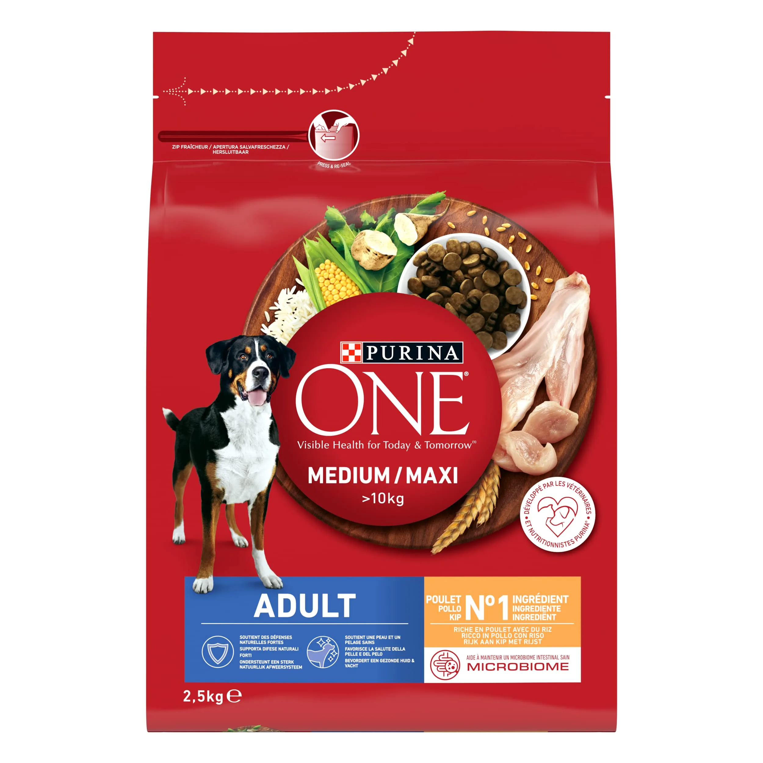 Purina One Cane Crocchette Pollo con Riso, 2.5kg - immagine 2
