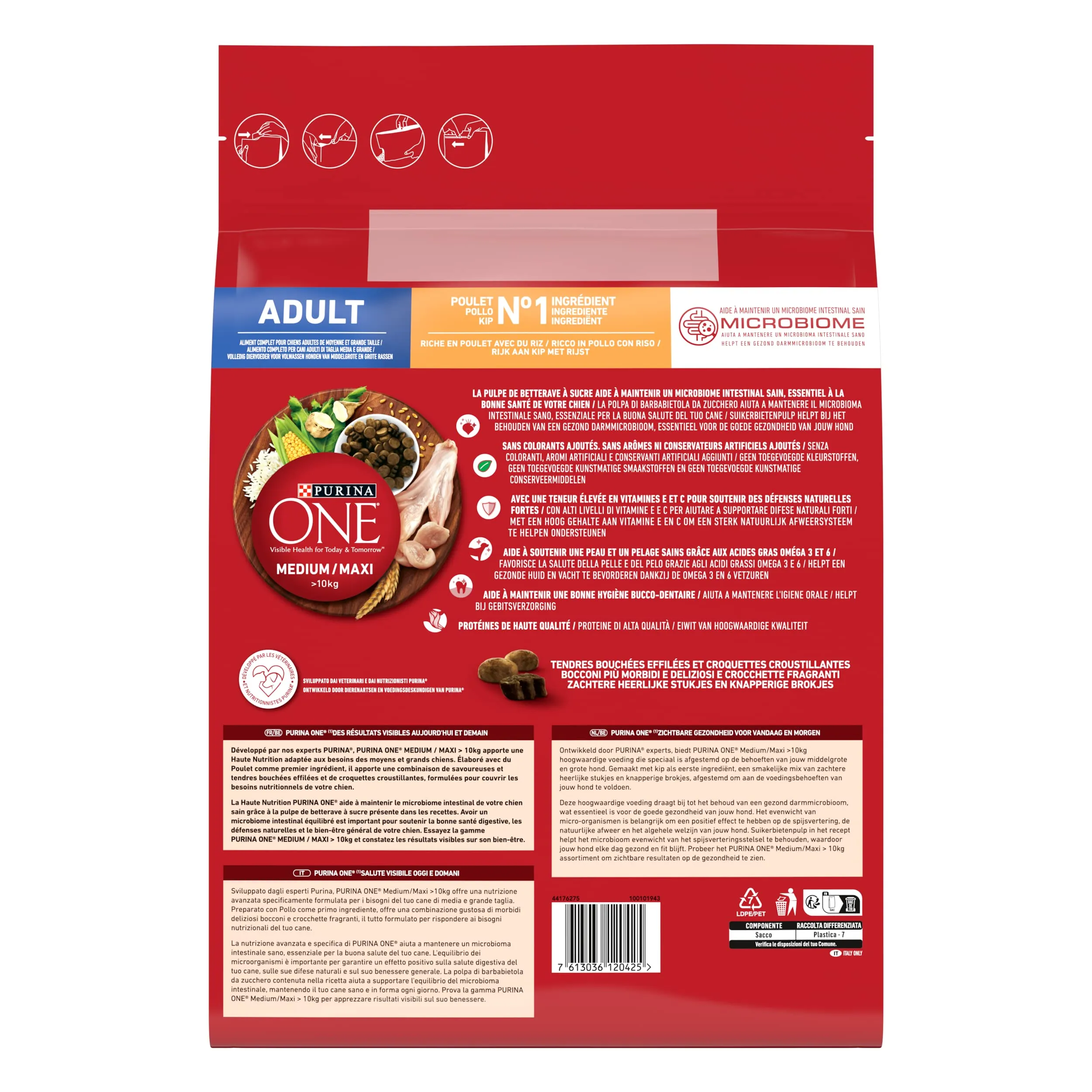 Purina One Cane Crocchette Pollo con Riso, 2.5kg - immagine 3