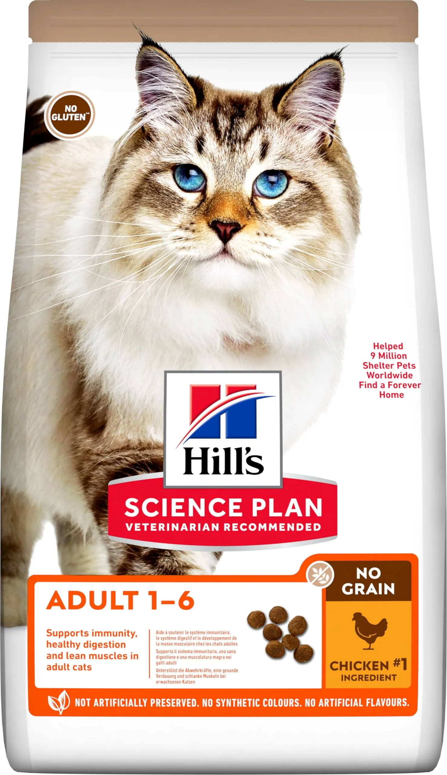 Hill's Science Plan Gatto Adult No Grain Pollo 1.5 kg - immagine 1