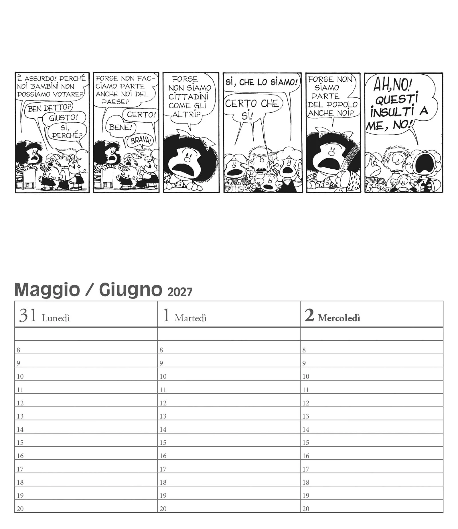 Mafalda Agenda Orizzontale 2027 - immagine 3