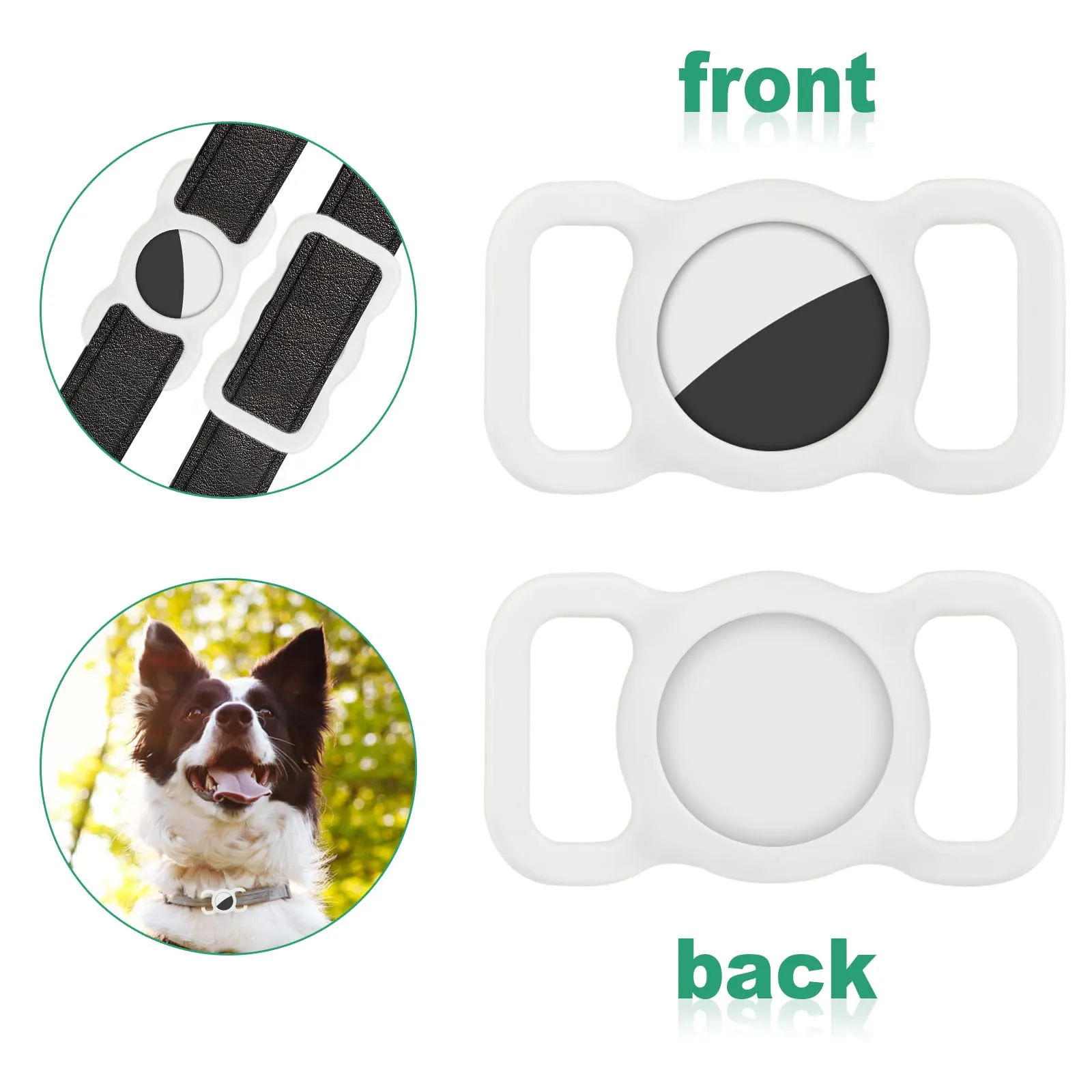 Ainiv Custodia in Silicone per Airtag per Cani e Gatti, Verde Fluorescente - immagine 6