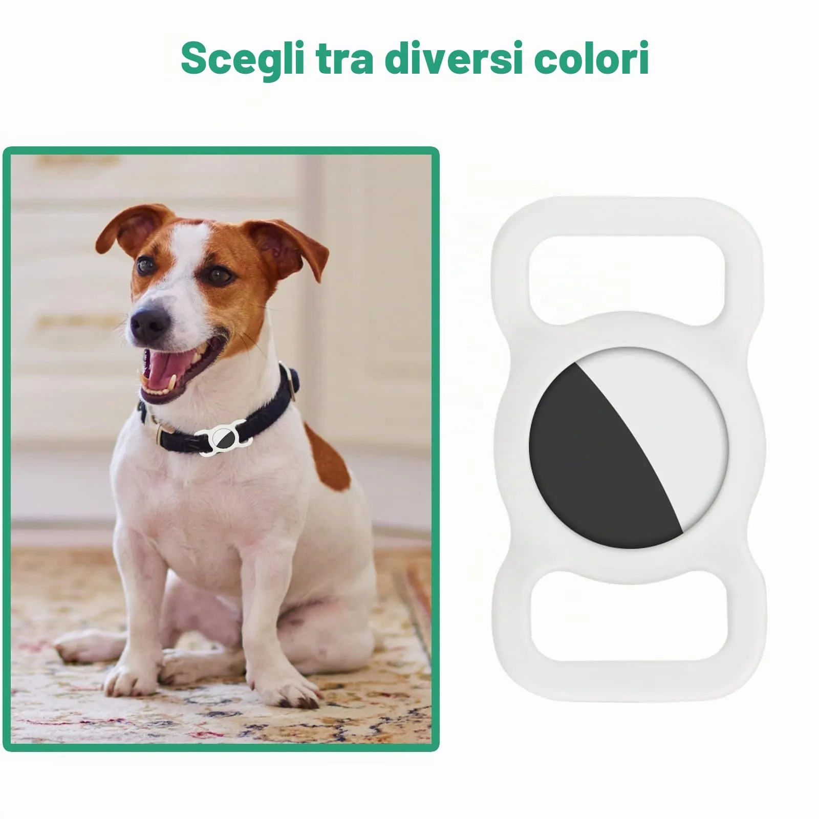 Ainiv Custodia in Silicone per Airtag per Cani e Gatti, Verde Fluorescente - immagine 9
